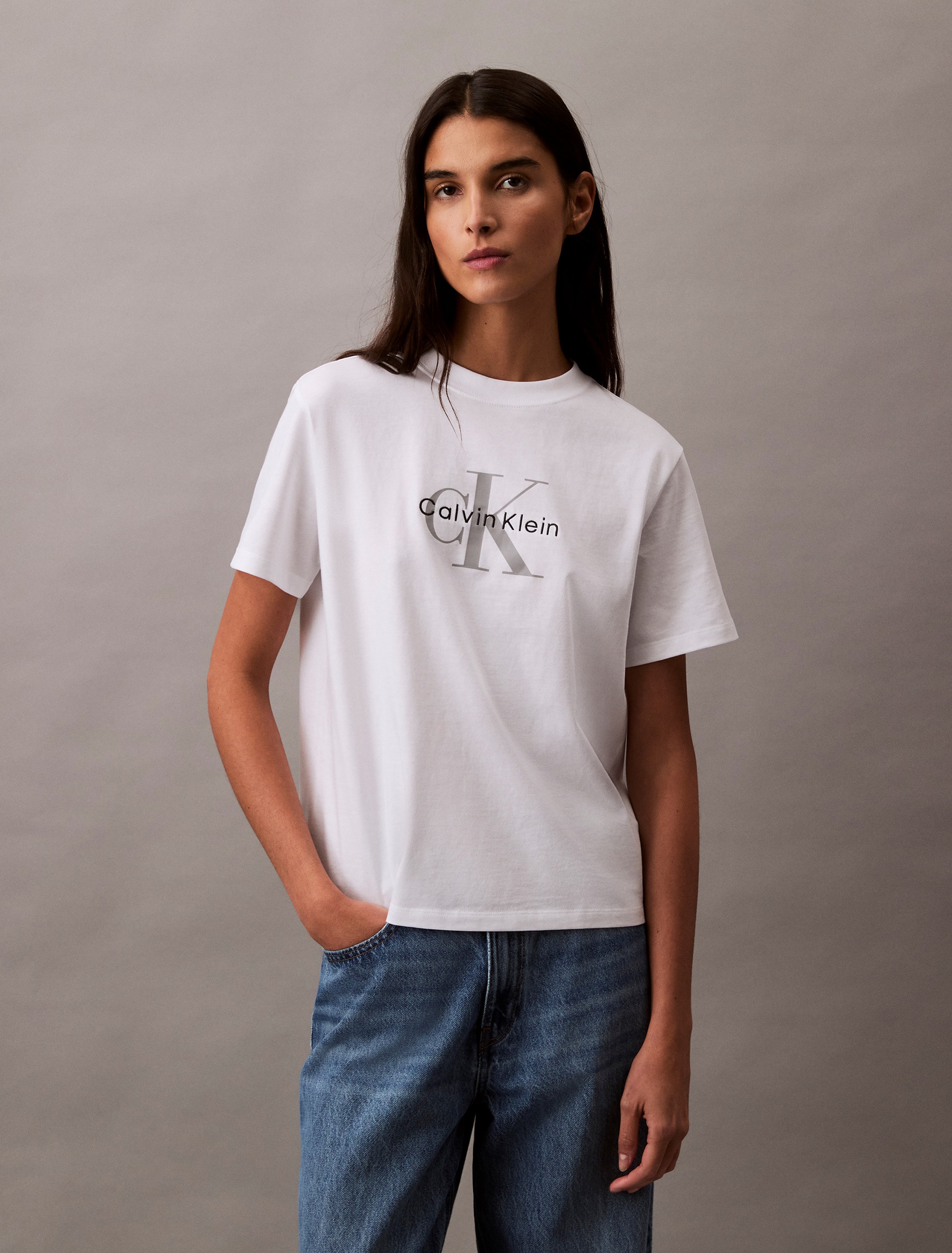 Calvin Klein Jeans T-Shirt "HERO SS CLASSIC MONOLOGO CNECK T", Logoschriftz günstig online kaufen
