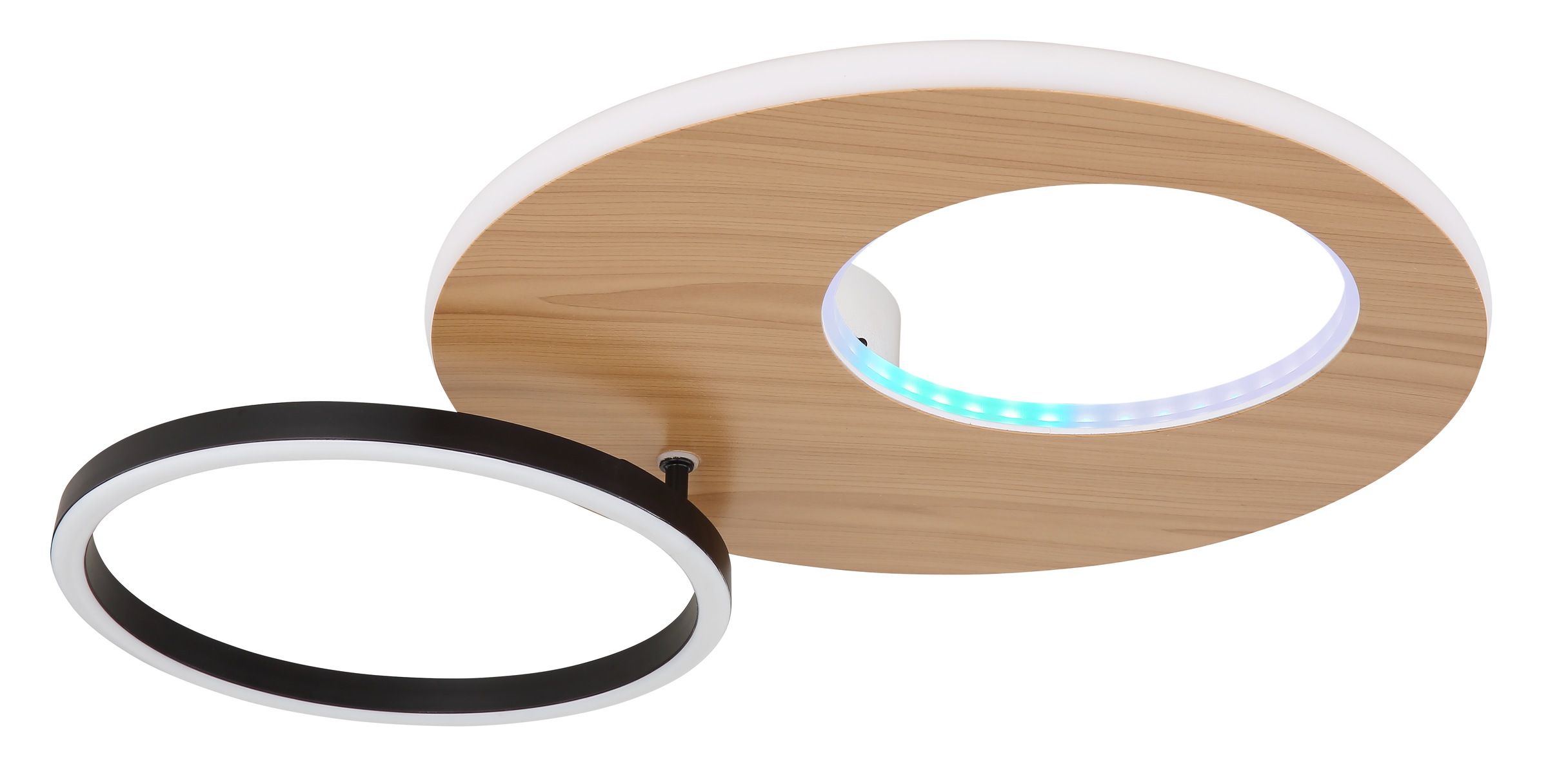 GLOBO LIGHTING LED Deckenleuchte »FORSI«, Leuchtmittel LED-Modul | LED fest integriert, Deckenlampe/Wohnzimmer/Schlafzimmer/modern/Holz