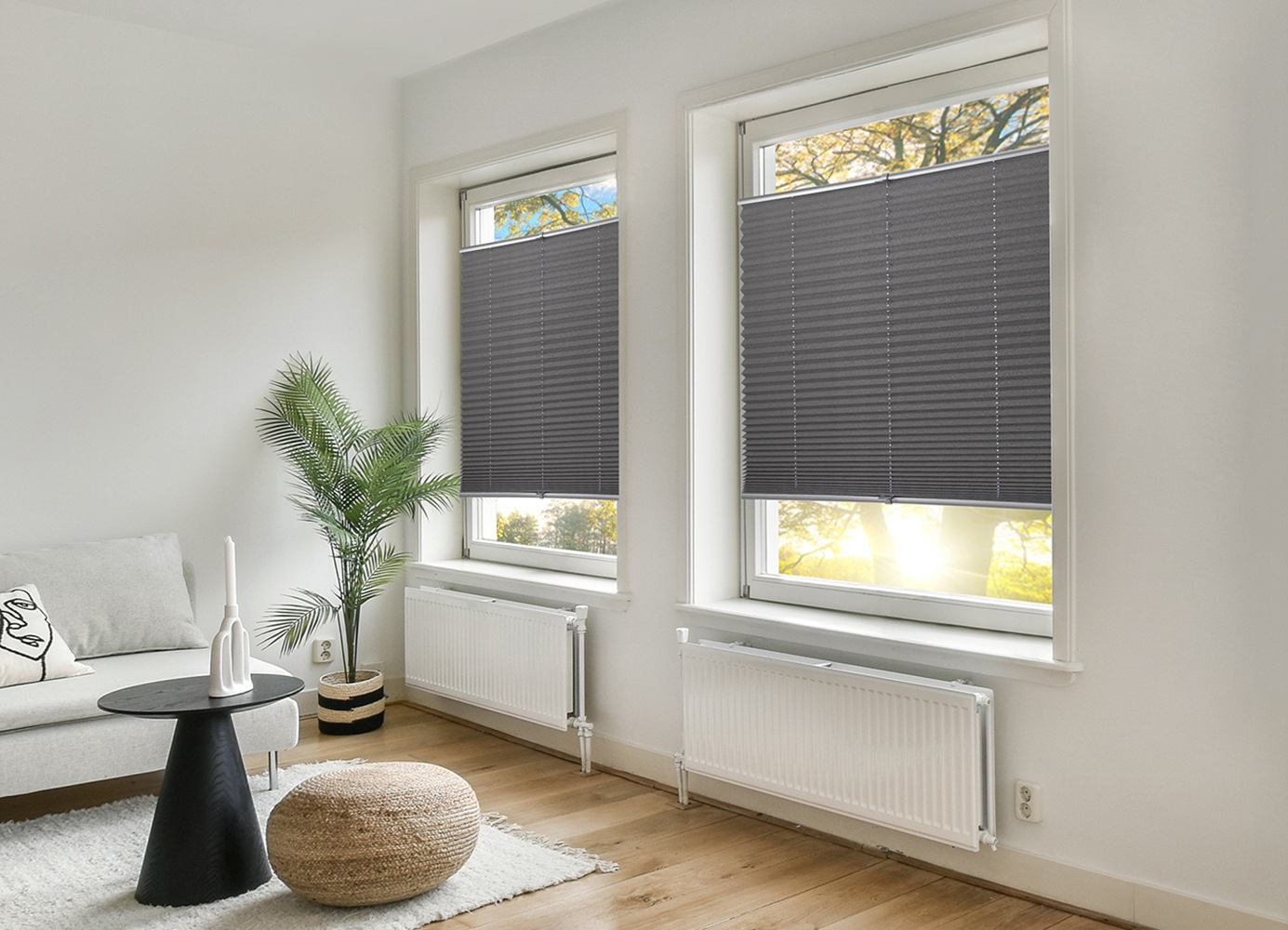 OTTO home Plissee »LAHOLM UNI« Lichtschutz ohne Bohren verspannt Fixmaß, Klemmträger in Unifarben passend zum Plissee -NEUHEIT!