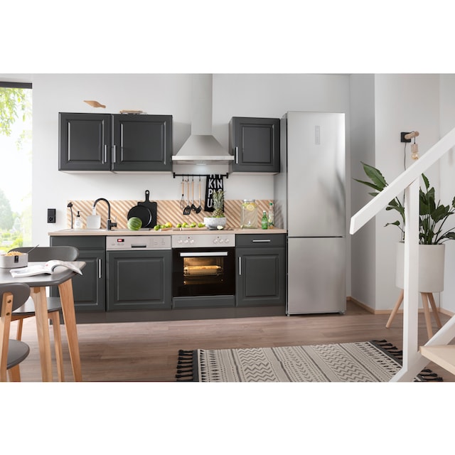 HELD MÖBEL Küchenzeile »Stockholm«, Breite 220 cm, mit hochwertigen MDF  Fronten im Landhaus-Stil kaufen | BAUR