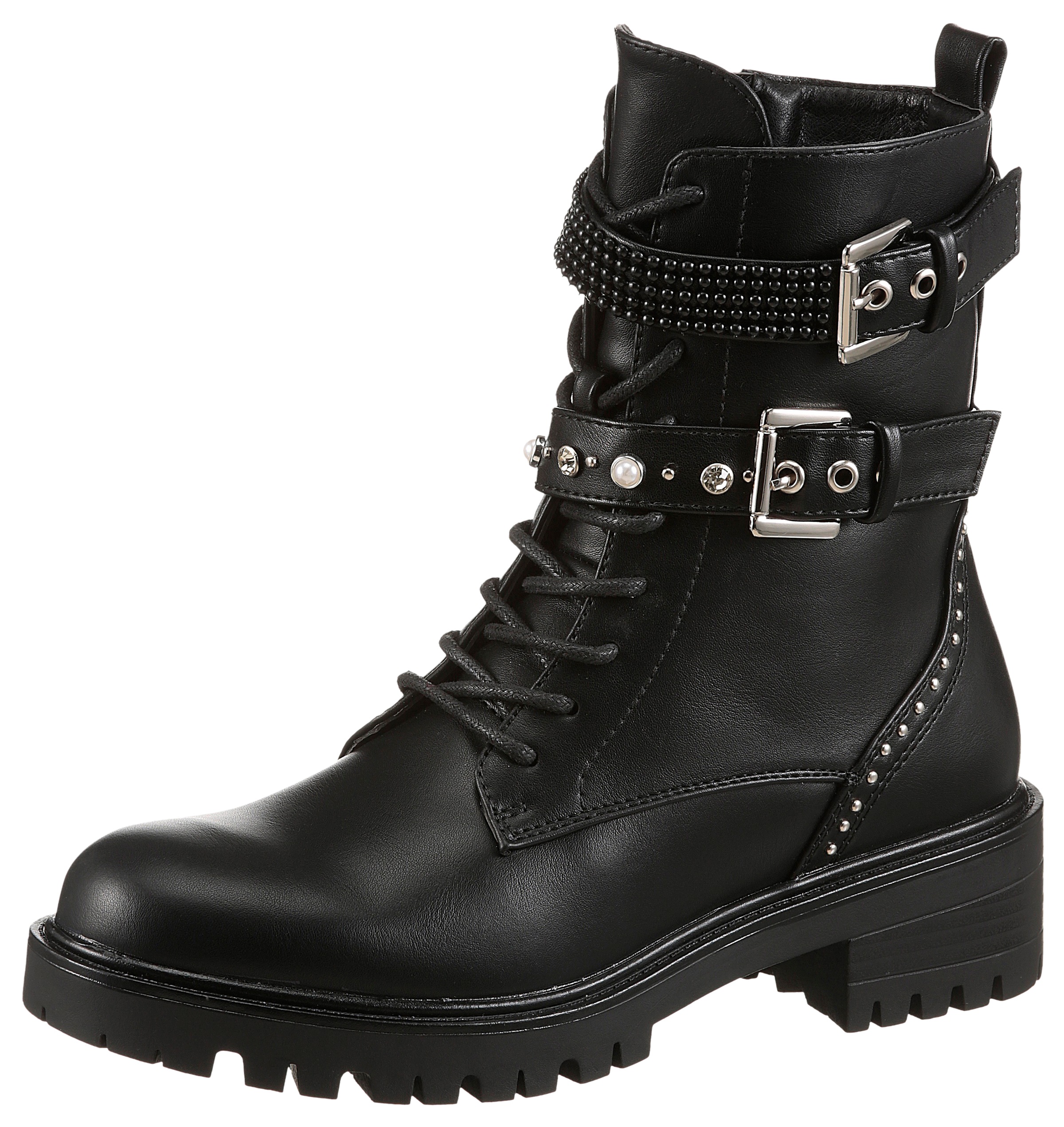 Aniston SHOES Schnürboots, Schnürstiefelette, Bikerboots - NEUE KOLLEKTION