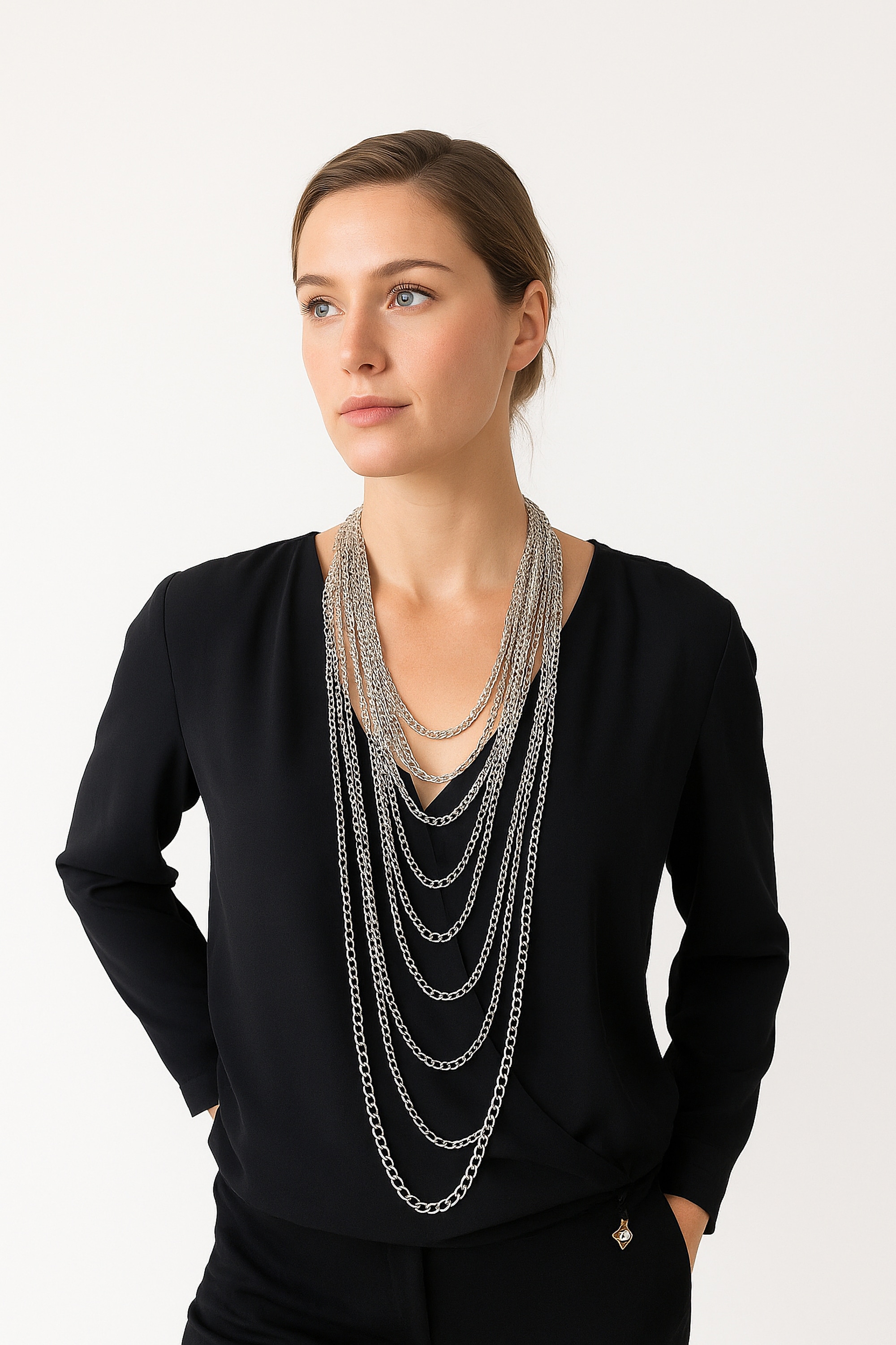 COLLEZIONE ALESSANDRO Lange Kette »Cascade« 12-reihige Gliederkette