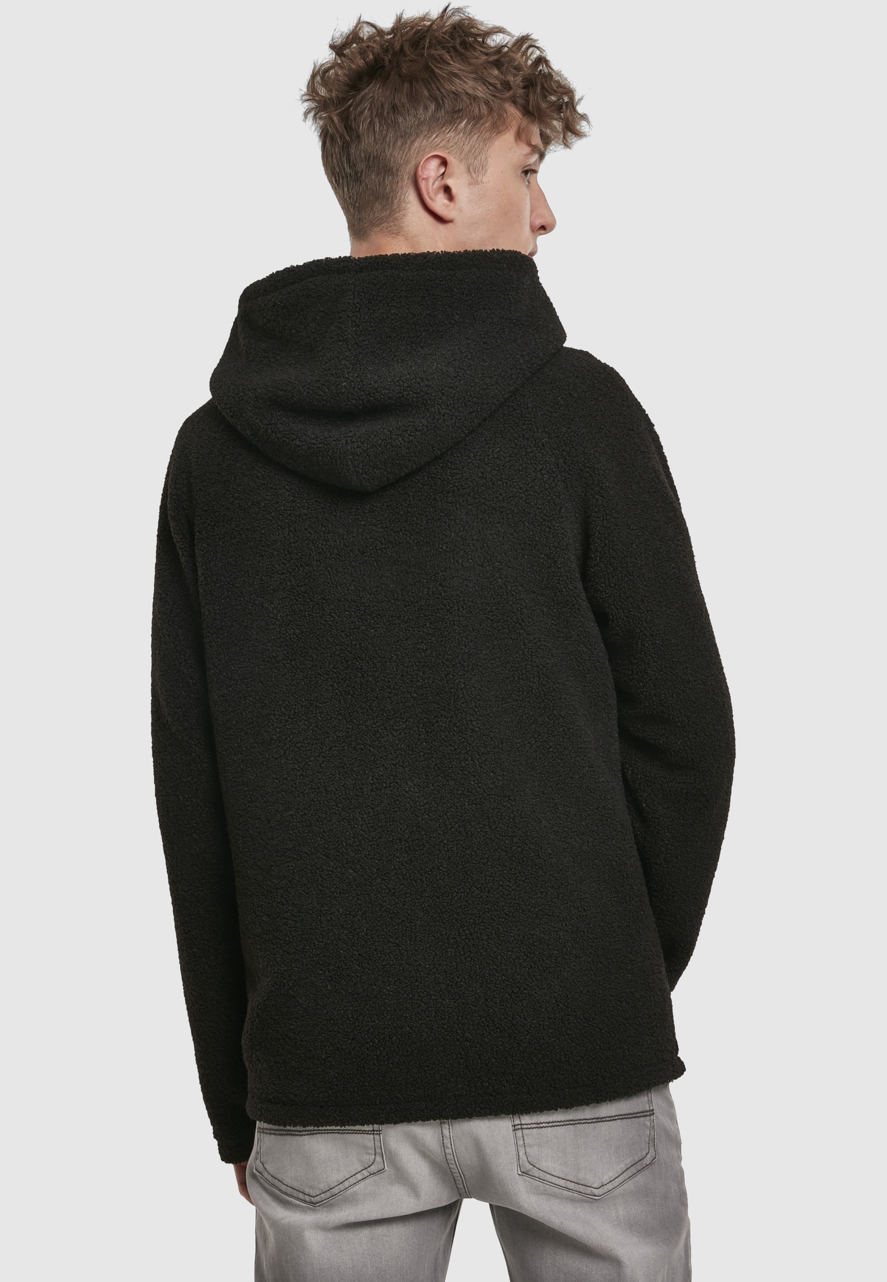 URBAN CLASSICS Kapuzenpullover »Urban Classics Herren Hooded Sherpa Zip Jacket« 1 tlg.