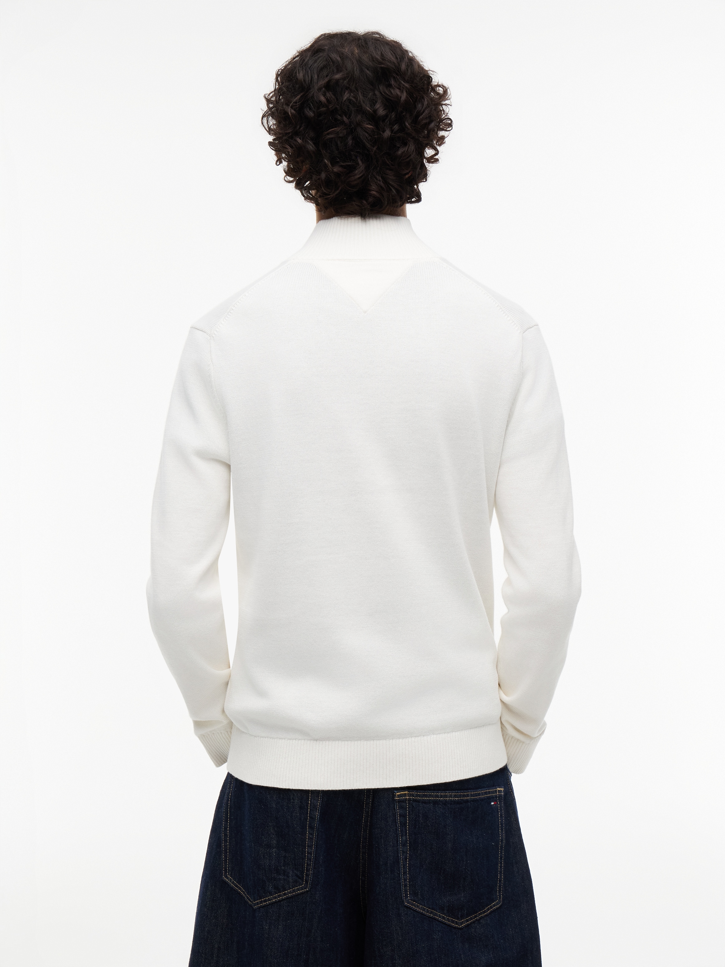Tommy Jeans Strickpullover »TJM SLM ESS LIGHT ¼ ZIP SWTR EXT« Mit Rundhalsausschnitt