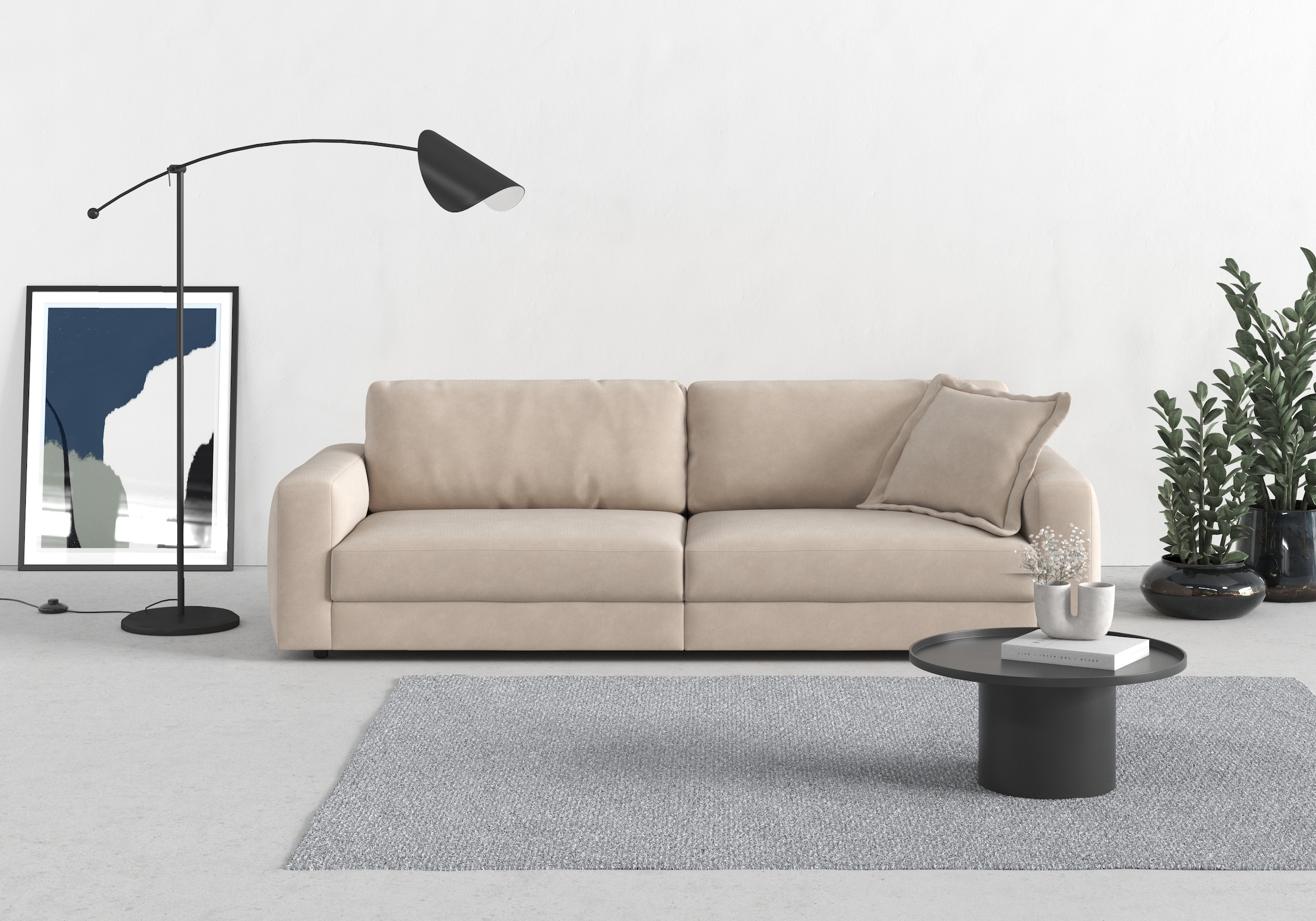 TRENDMANUFAKTUR Big-Sofa "Bourbon" extra tiefe Sitzfläche, wahlweise mit Si günstig online kaufen
