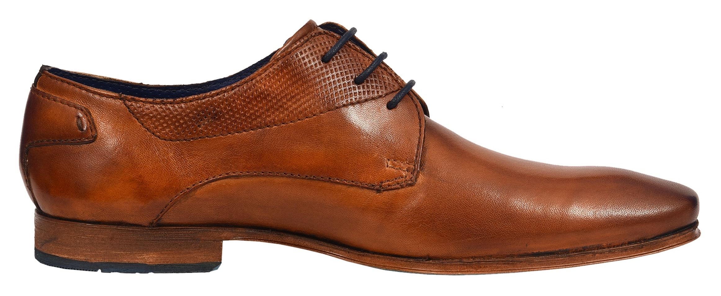 bugatti Schnürschuh, Blockabsatz, Abendschuh, Businessschuh in eckiger Karreeform