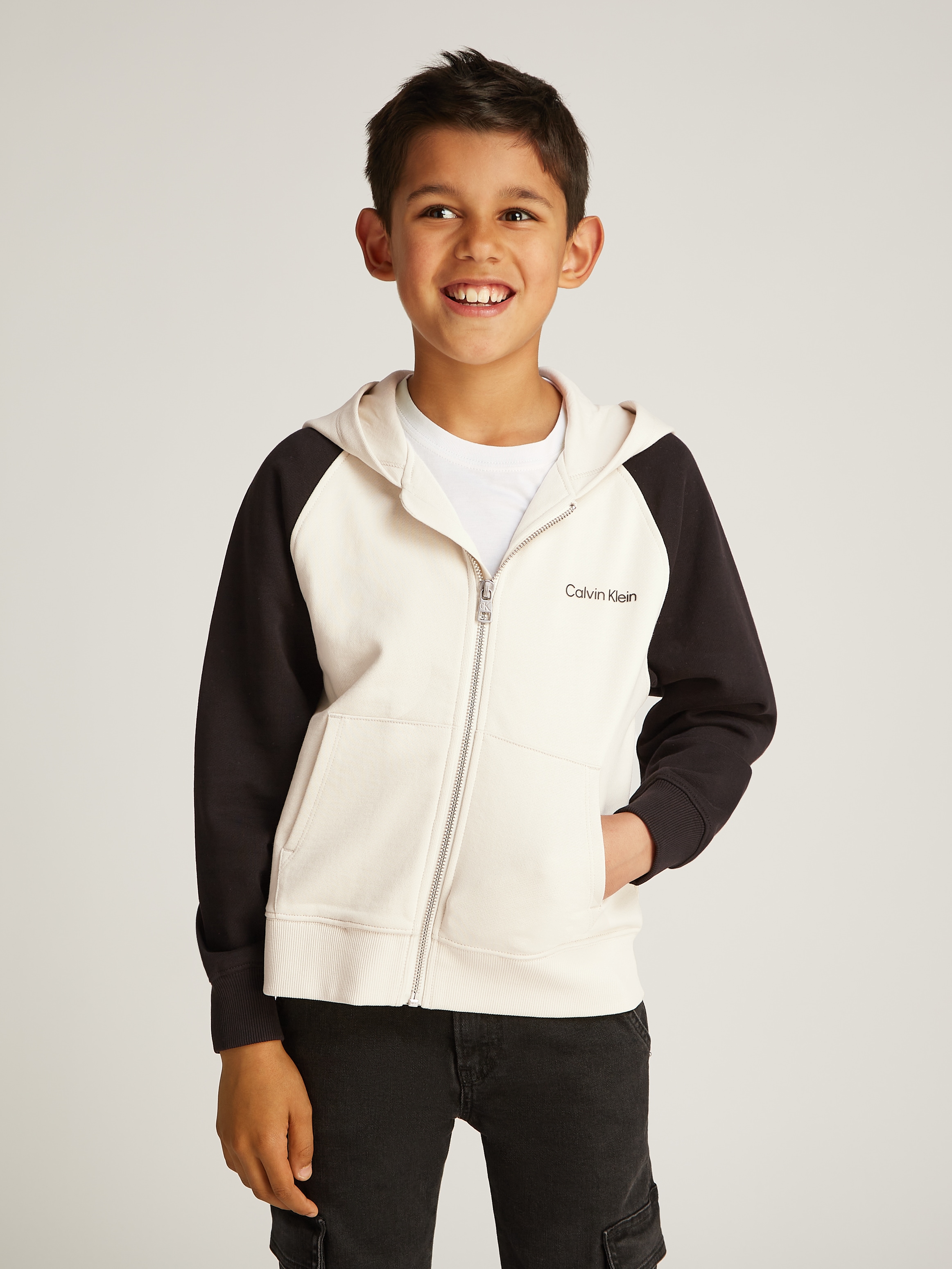 Sweatjacke »COLOR BLOCK ZIP-THROUGH«, für Kinder bis 16 Jahre mit Logoprägung