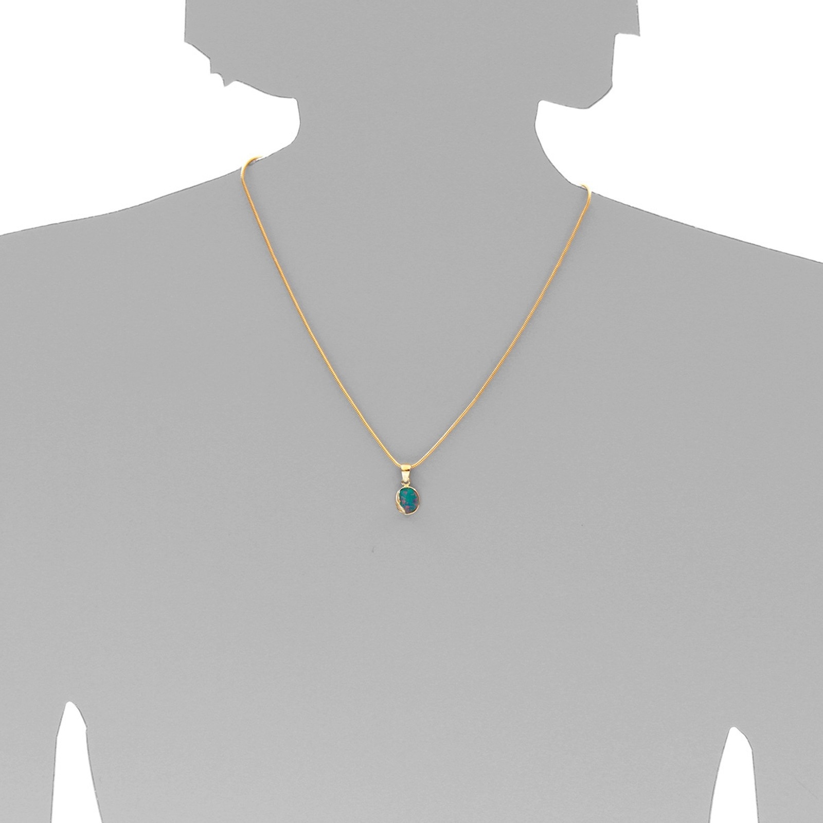 OSTSEE-SCHMUCK Kettenanhänger »- Melanie - Gold 333/000 - Malachit«