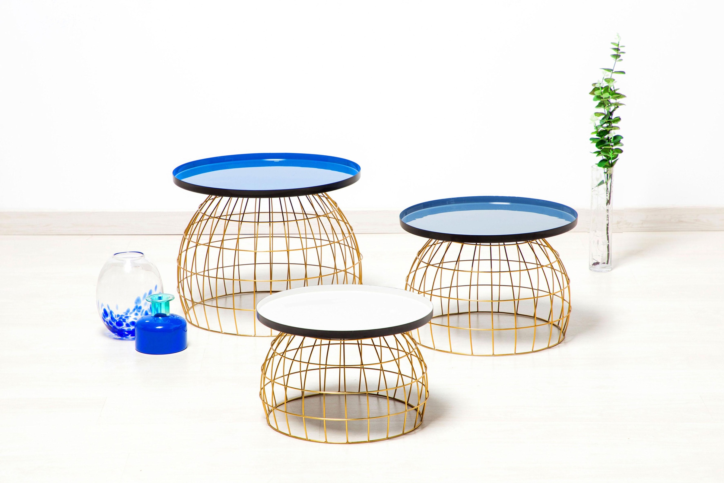 Kayoom "Laudatio Beistelltisch-Set, Beistelltische im 3er-Set,Gitteroptik" Set, 3 Stk. tlg. 3er-Set, vielfältig einsetzbar, aktuelle Farben