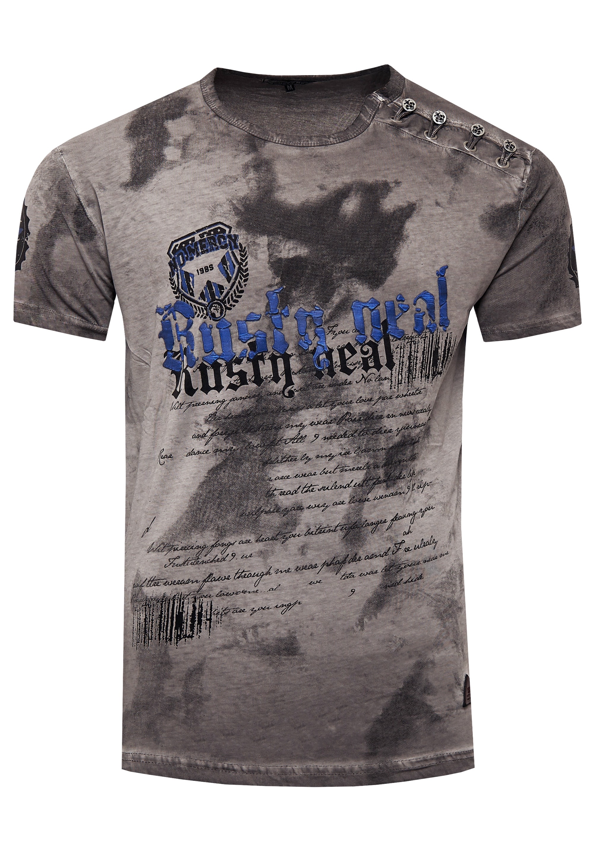 Rusty Neal T-Shirt in tollem Batik-Design