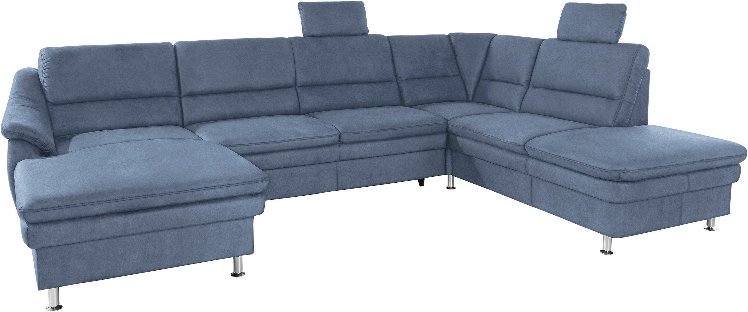 sit&more Wohnlandschaft "Cardoso, U-Form, B: 324 cm, Bettfunktion und Relaxfunktion optional" 2 Kopfstützen inklusive, Federkern, komfortable Sitzhöhe 47 cm