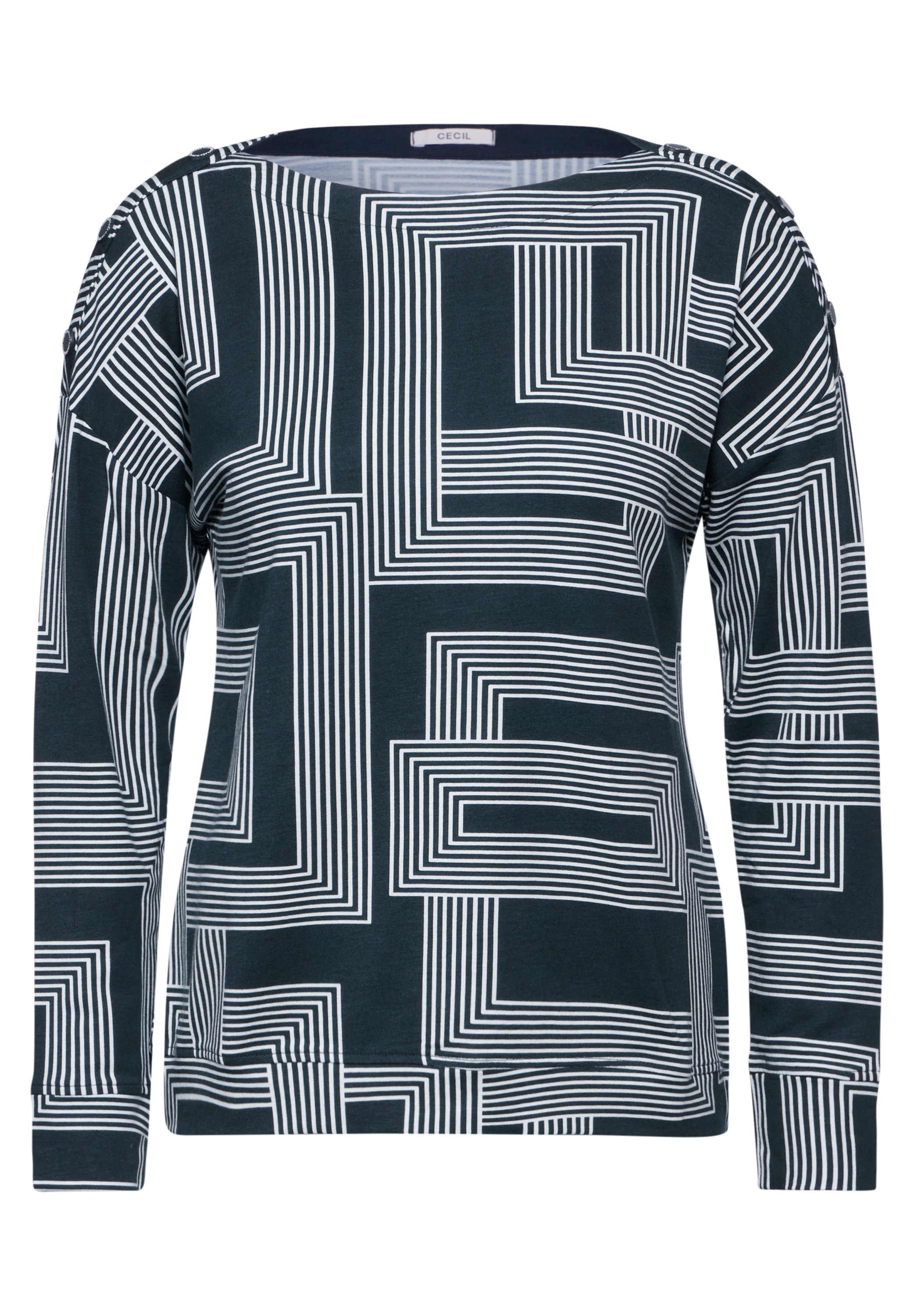 Cecil Langarmshirt, mit U-Boot-Ausschnitt