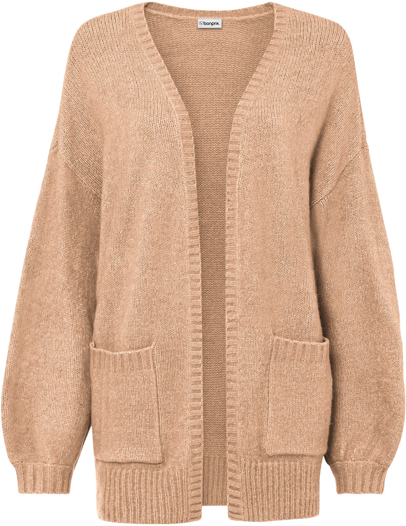 bonprix Strickjacke »Oversize-Strickjacke« Oversize-Passform, mit aufgesetzten Taschen