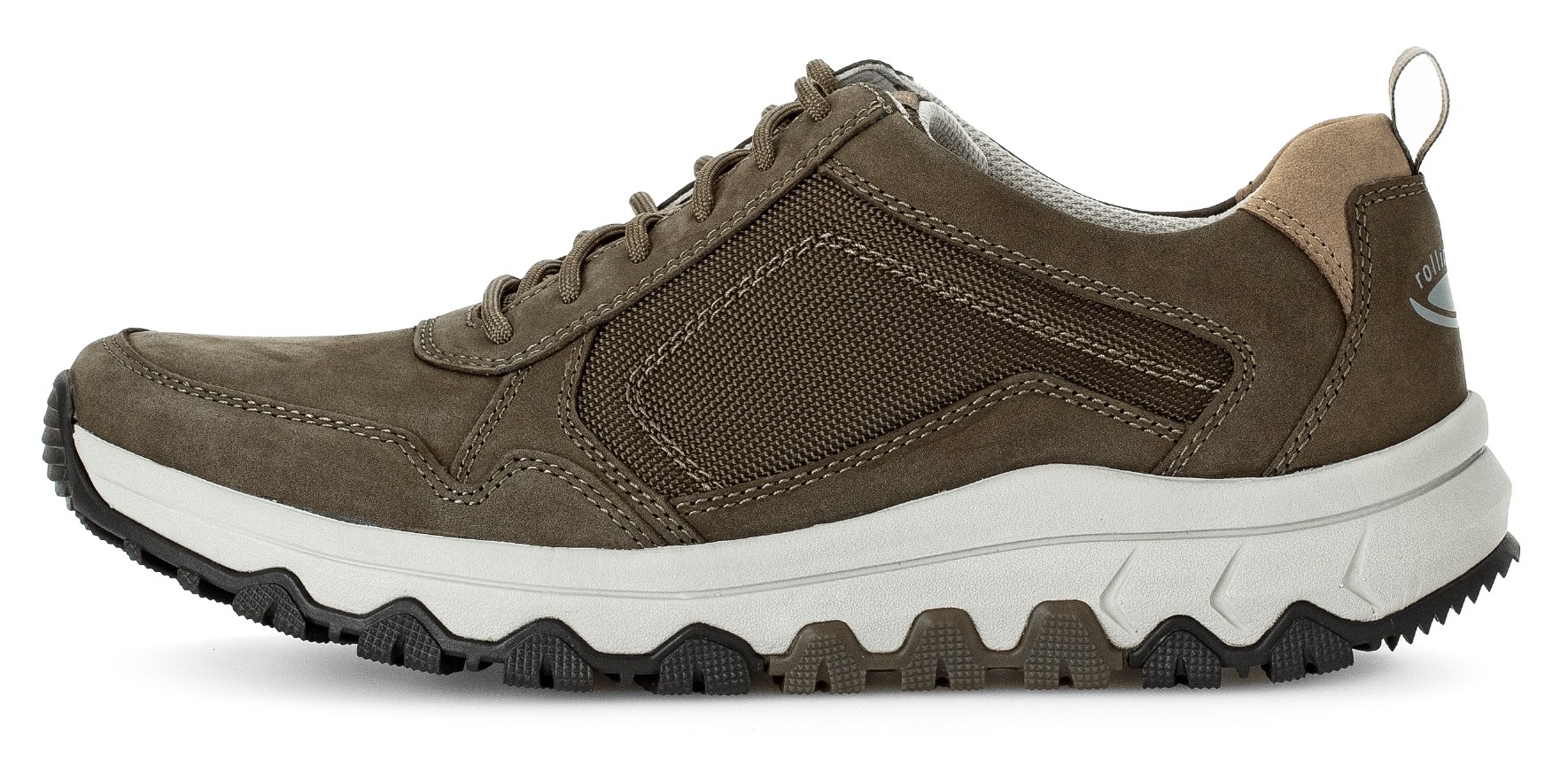Gabor Rollingsoft Keilsneaker, Freizeitschuh, Halbschuh, Schnürer mit Kontrastnähten, G-Weite