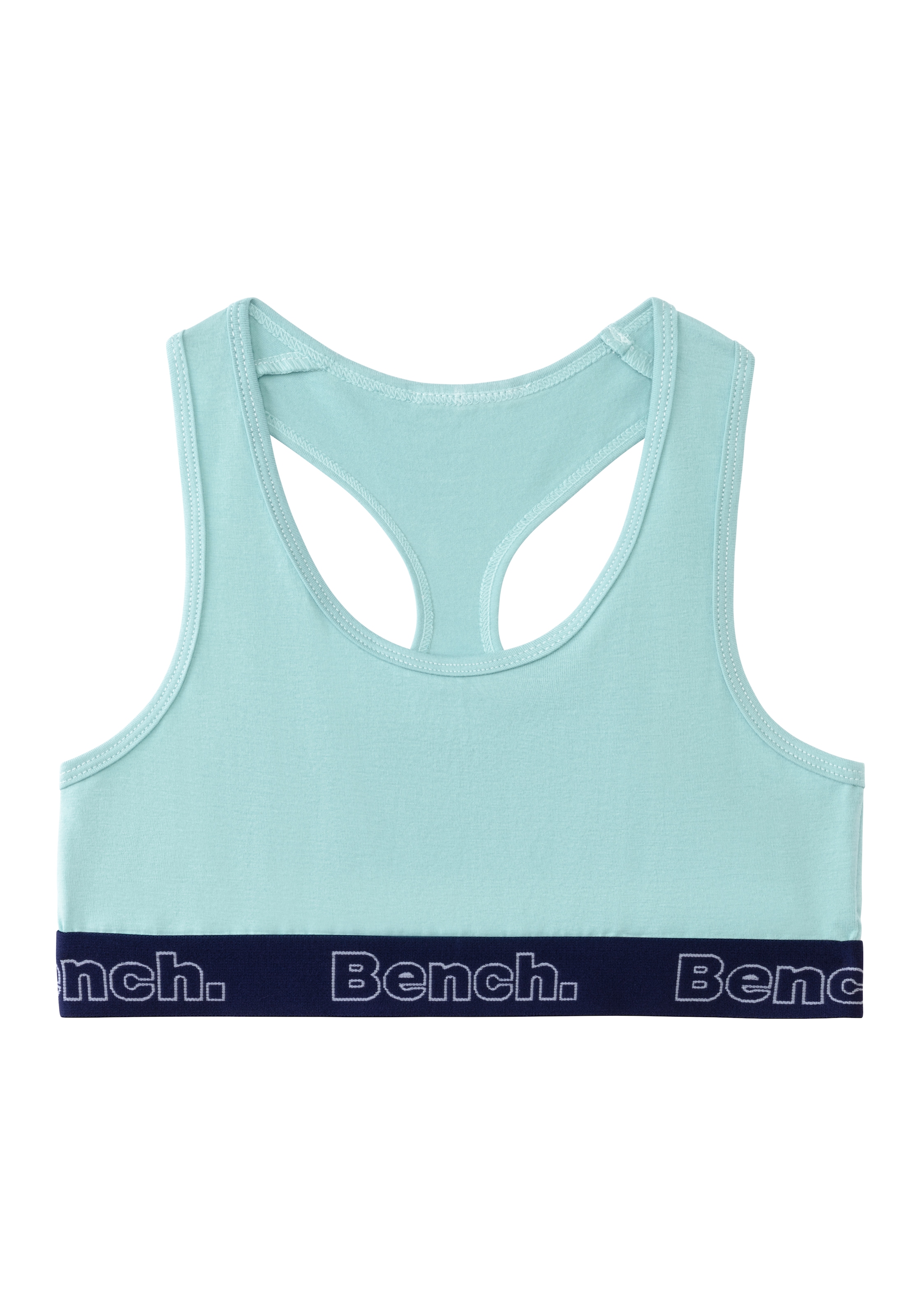 Bench. Bustier, mit kontrastfarbigem Bündchen und Racerback