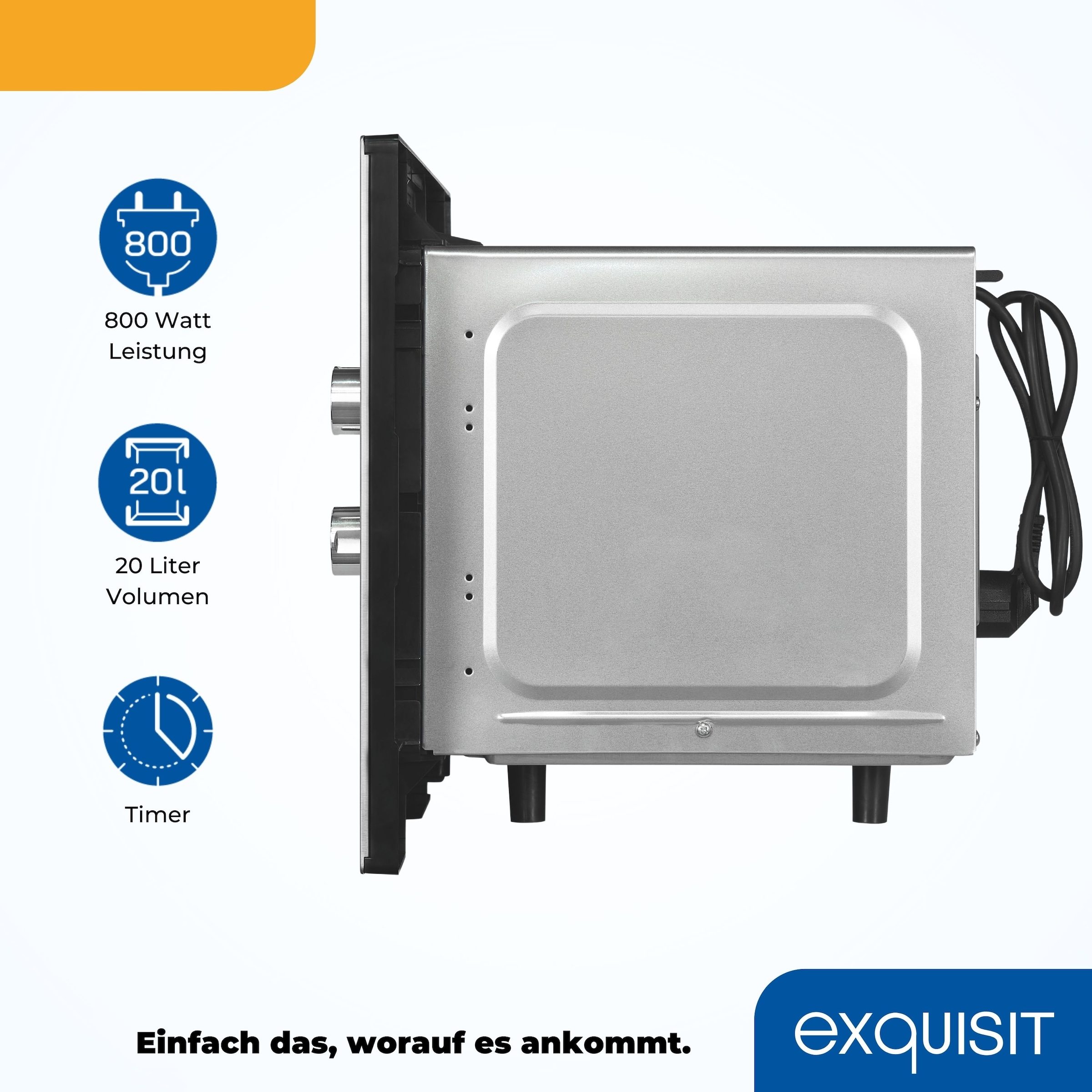 exquisit Einbau-Mikrowelle »EMW10-020« Mikrowelle 1300 W