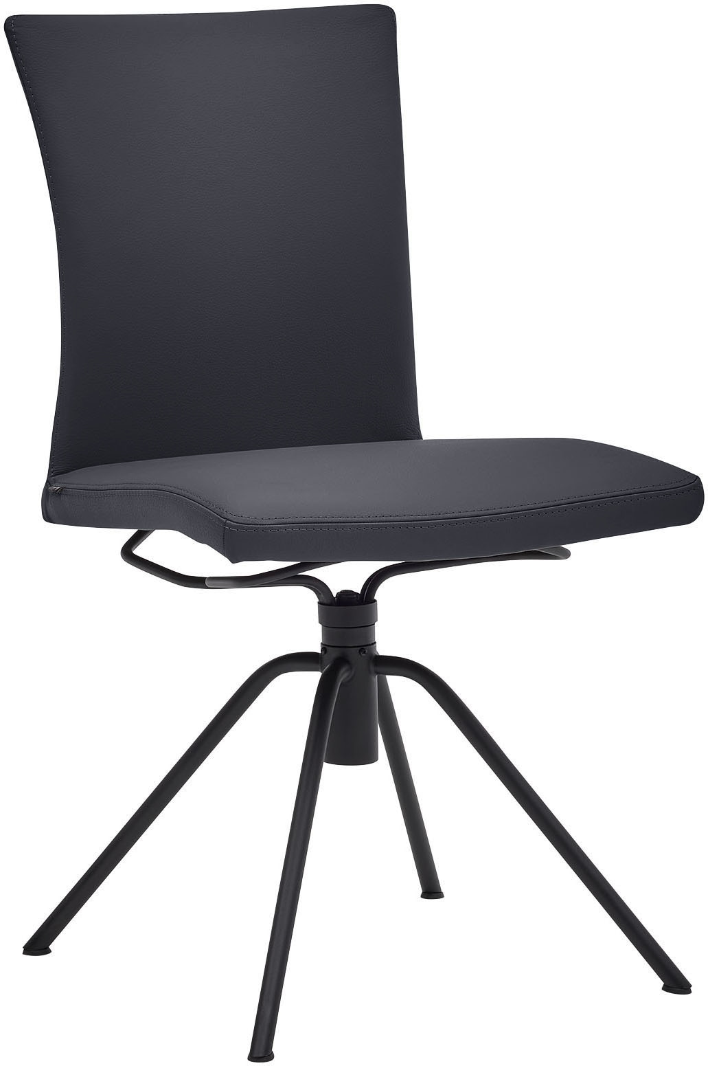 Musterring Polsterstuhl »Helmond 6700« (Set) 2 Stk.Drehgestell in schwarz inkl. Rückholfunktion, ohne Armlehne