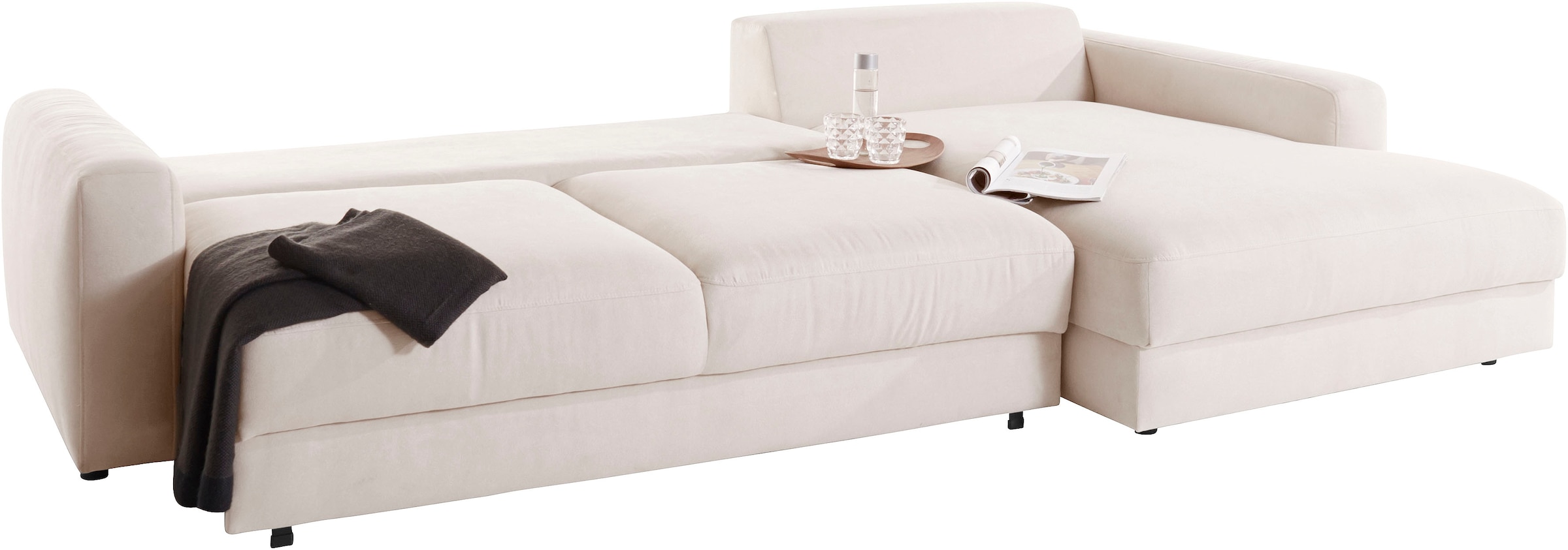 Places of Style Ecksofa »Bloomfield, bequem und elegant, OTTOs Choice, L-Form«, wahlweise mit Bettfunktion und Bettkasten