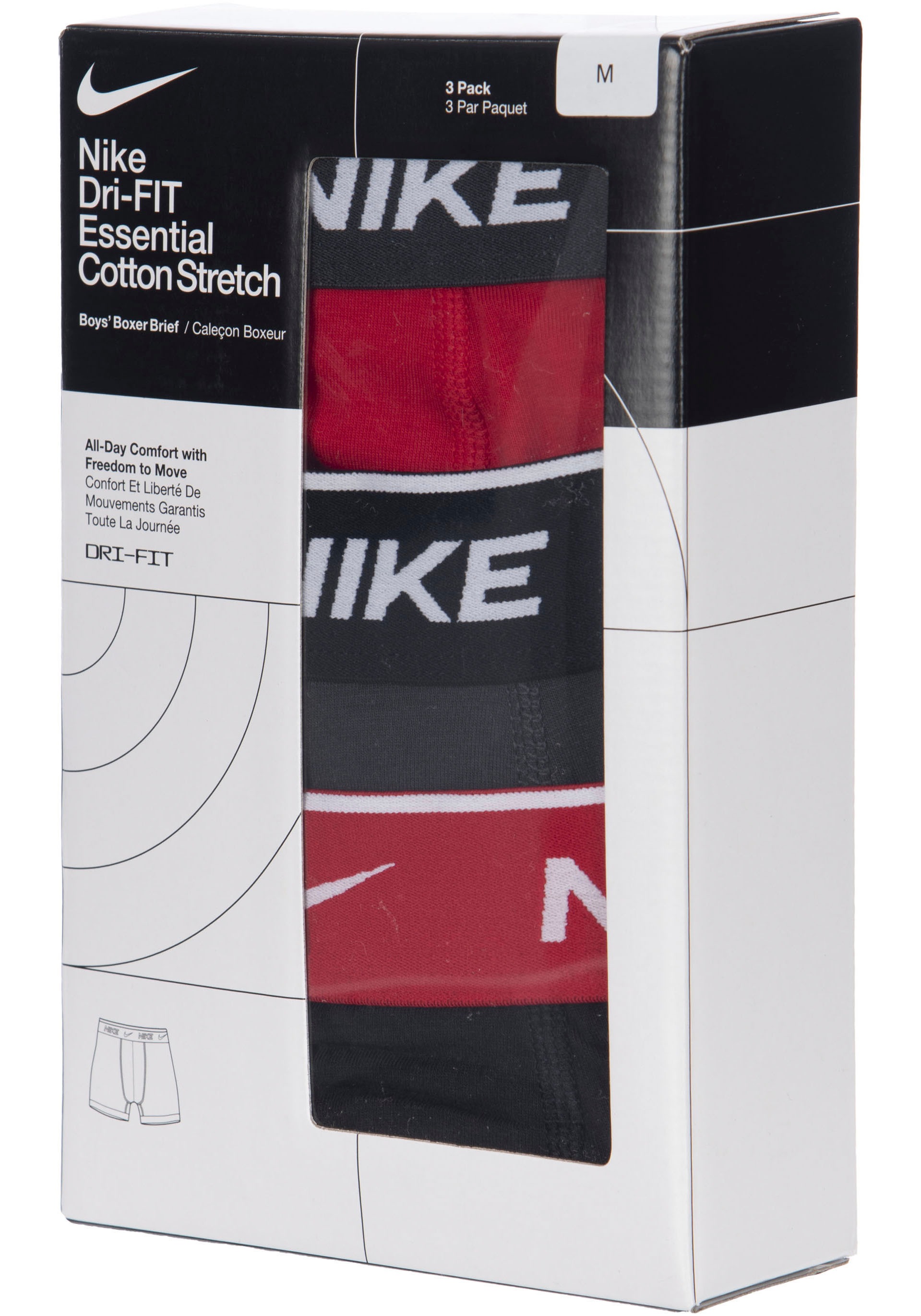 Nike Sportswear Boxershorts »für Jungs«, (Spar-Packung, 3 St.), Kinder Unterhose aus Baumwolle