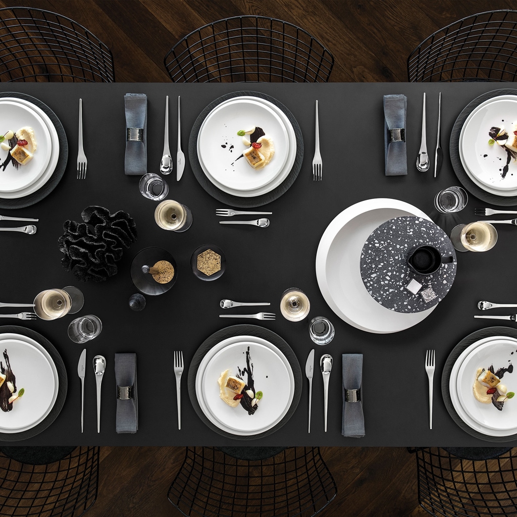 Villeroy & Boch Tafelgabel »Tafelgabel NewMoon 218 mm 6er Set silber« Spülmaschinenfest