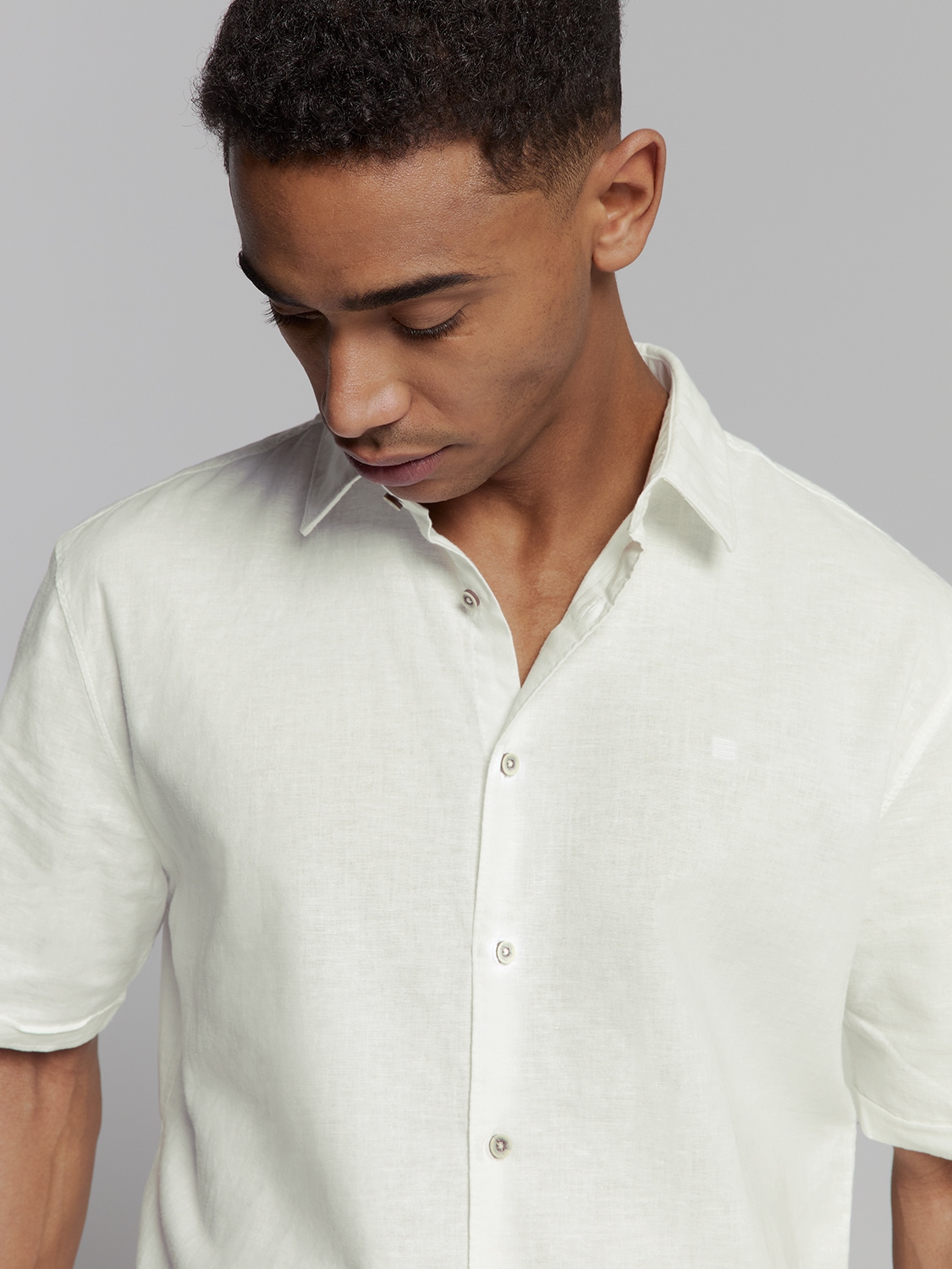 NO EXCESS Langarmhemd »No Excess Linnen shirt«