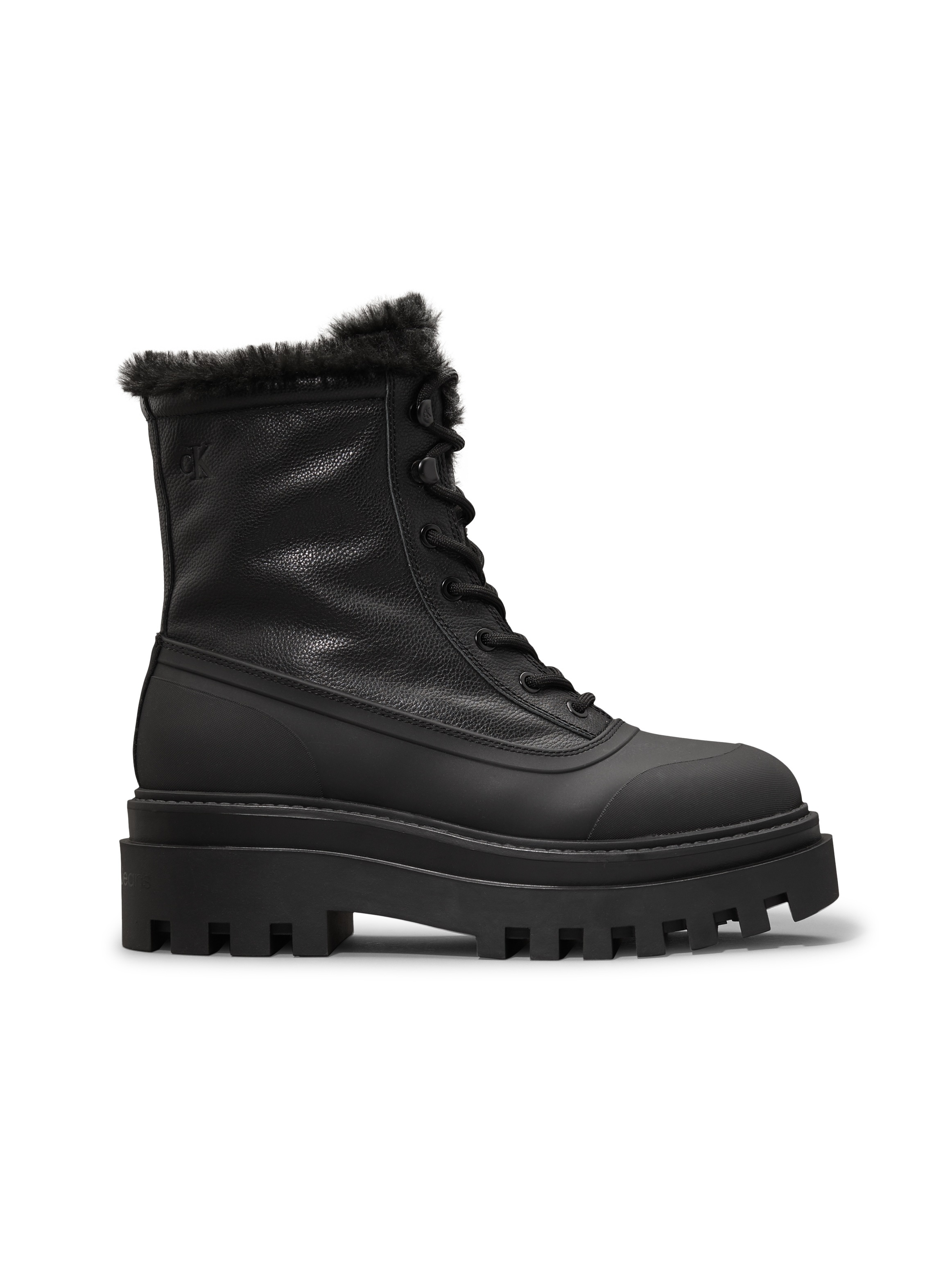 Calvin Klein Jeans Winterboots »FLATFORM LACE UP BOOT PADDED«, Schnürboots, Stiefelette, Plateau-Profilsohle, mit Warmfutter
