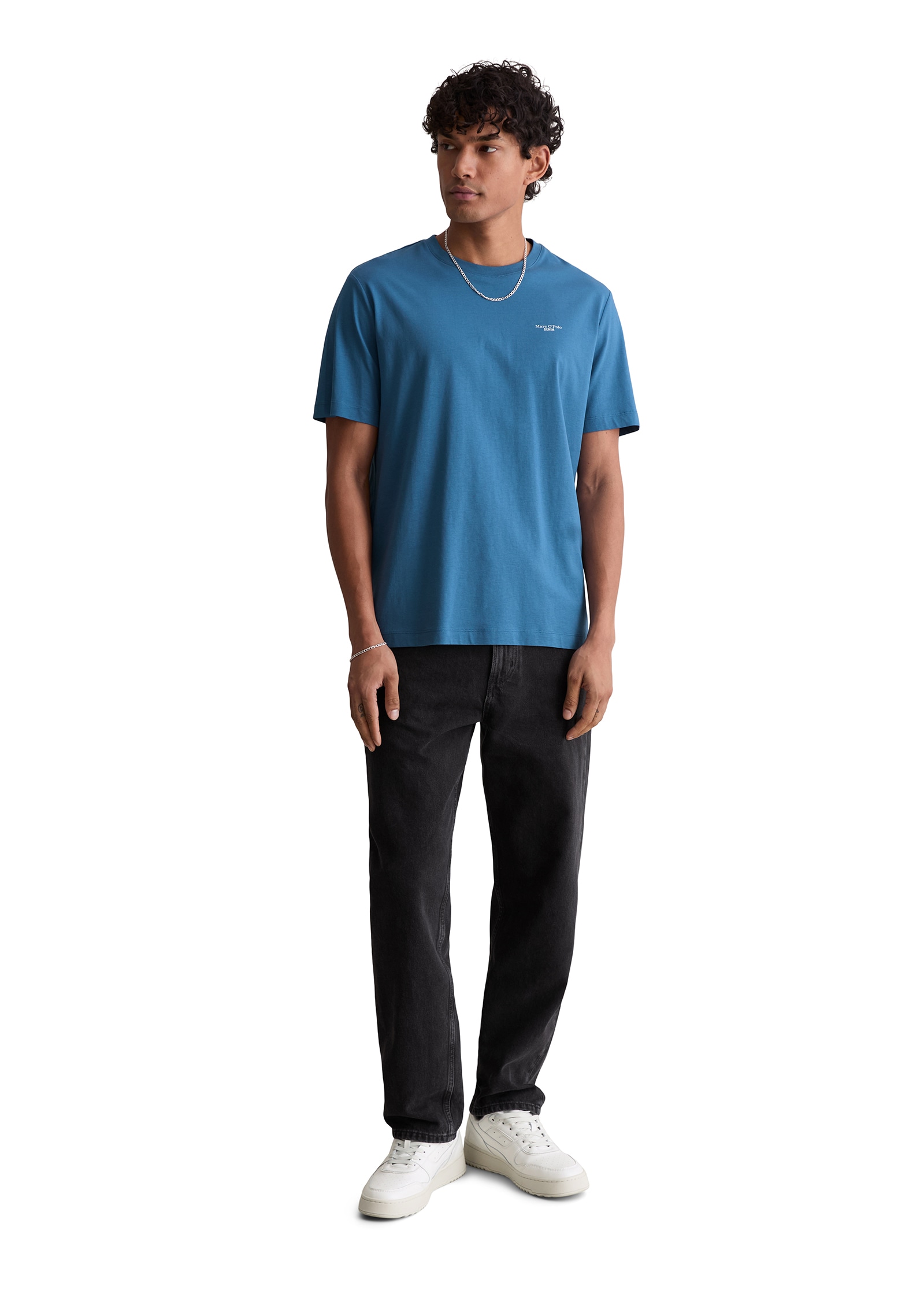Marc O'Polo DENIM T-Shirt Ein dezenter Logo-Print auf der Brust