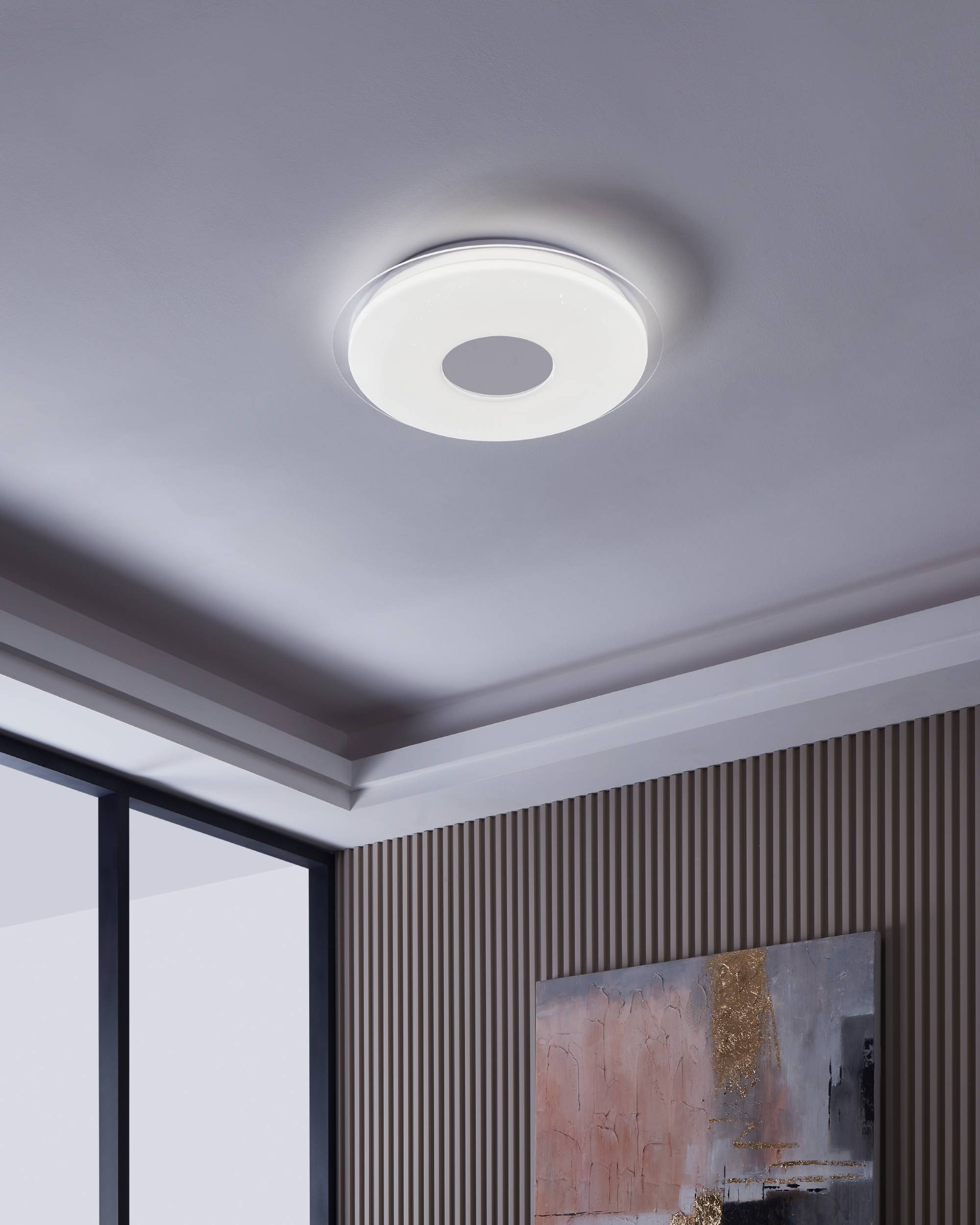 EGLO LED-Deckenleuchte »LANCIANO-Z« in weiß und transparent aus Stahl / inkl. LED fest integriert - 4 x 11,2 Watt
