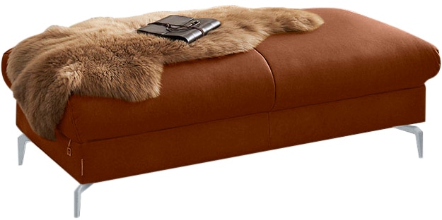 W.SCHILLIG Polsterhocker "piedroo, Designsofa mit tollem Sitzkomfort, bequem, L-Form" Füße in Silber matt