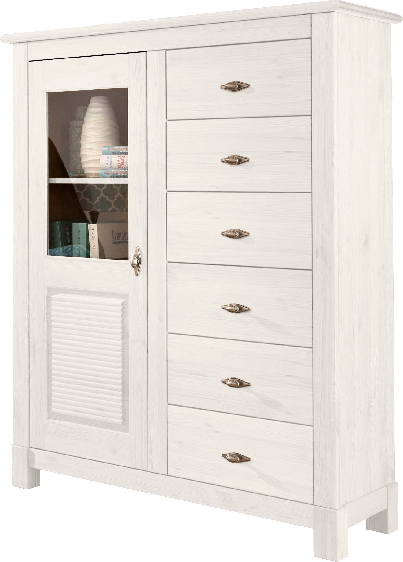 Home affaire Highboard "Rauna", Vitrine, Breite 103 cm, FSC-zertifiziertes günstig online kaufen