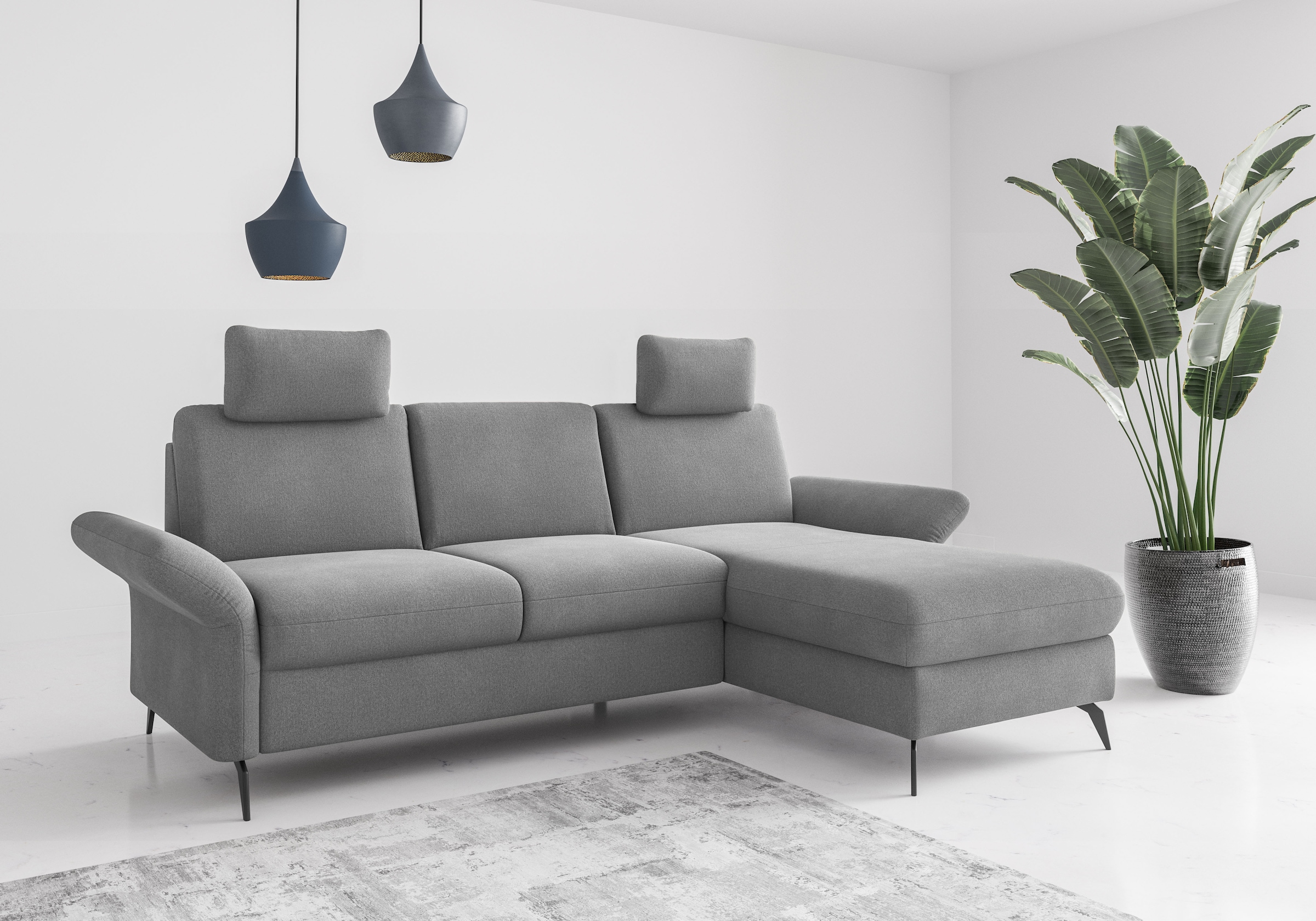 OTTO home Ecksofa "Rochelle" wahlweise mit Schlaffunktion, Bettkasten und Armteilverstellung