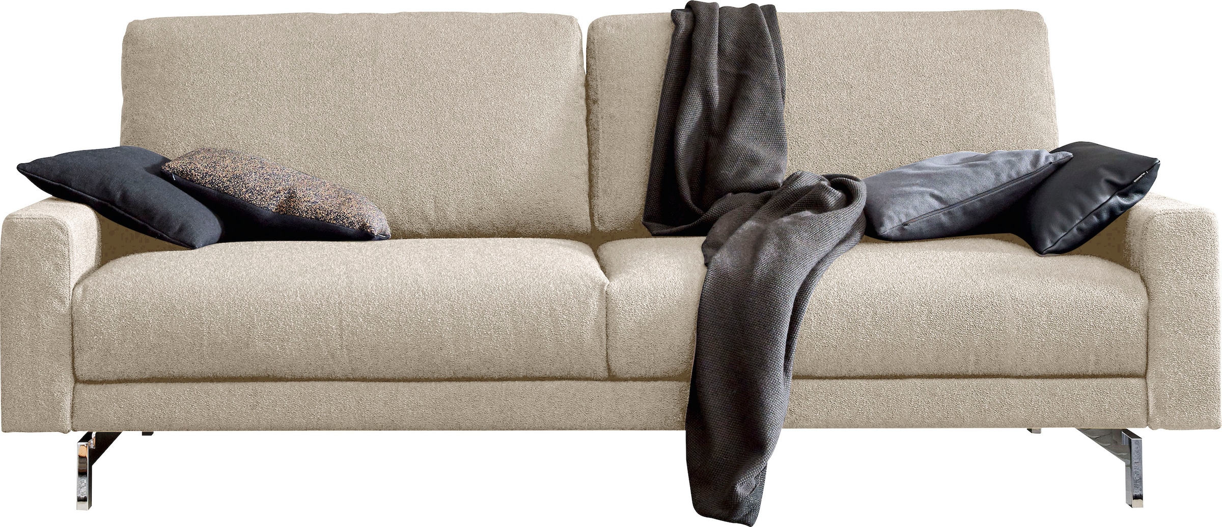 hülsta sofa 3-Sitzer »hs.450«, Armlehne niedrig, Fuß chromfarben glänzend,  Breite 204 cm kaufen | BAUR