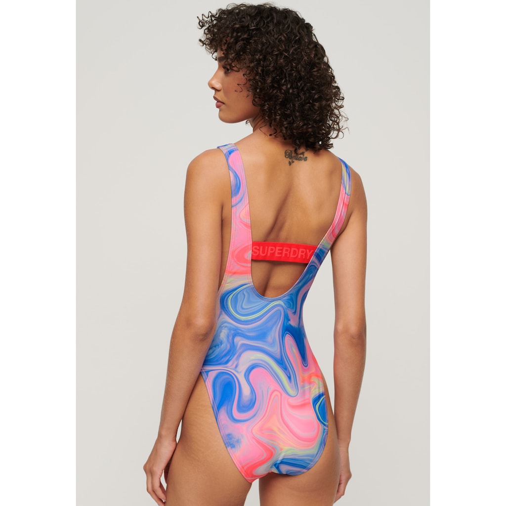 Superdry Badeanzug »PRINT SCOOP BACK SWIMSUIT«