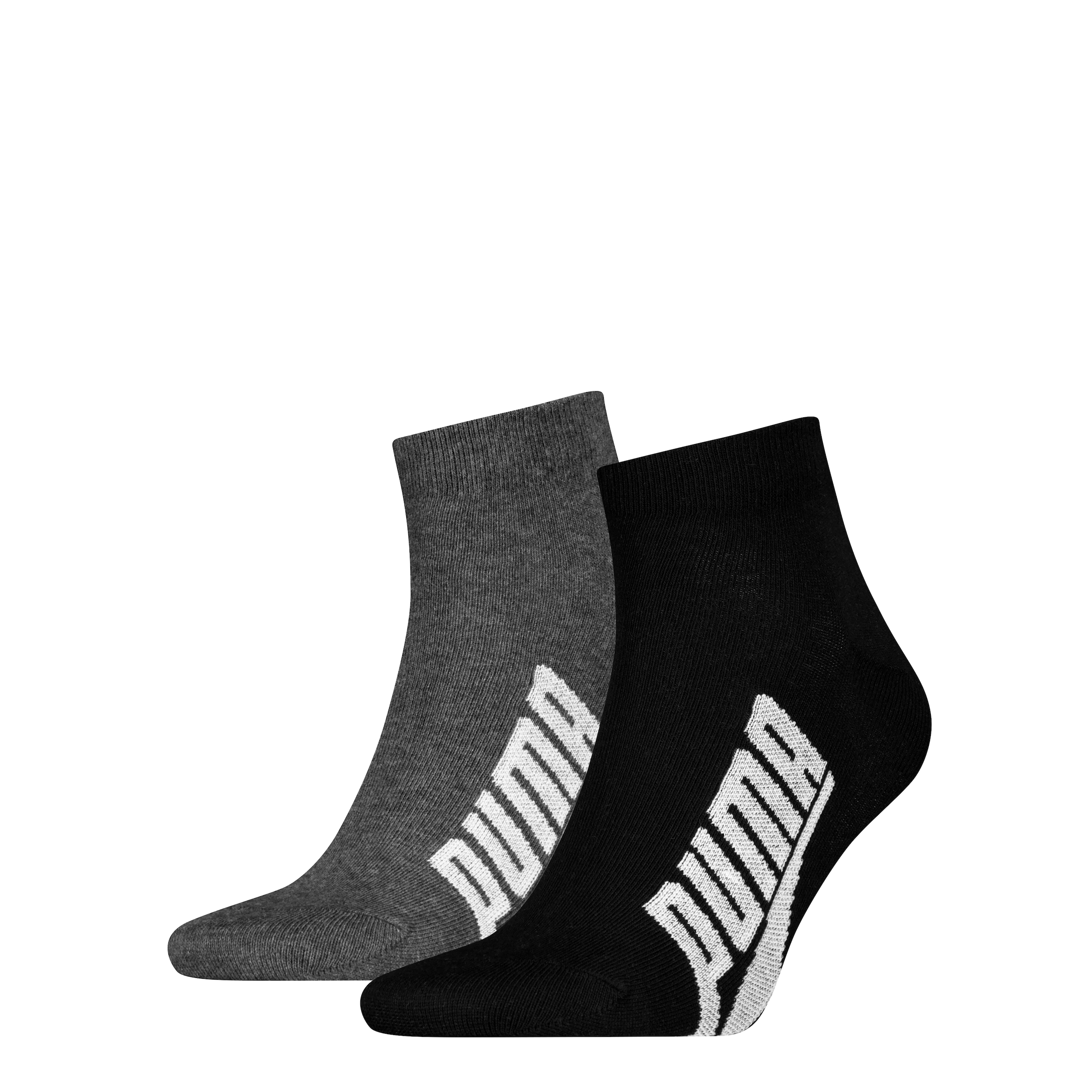 PUMA Kurzsocken "PUMA UNISEX BWT LIFESTYLE QUARTER" 2 Paar, mit großem Logoschriftzug