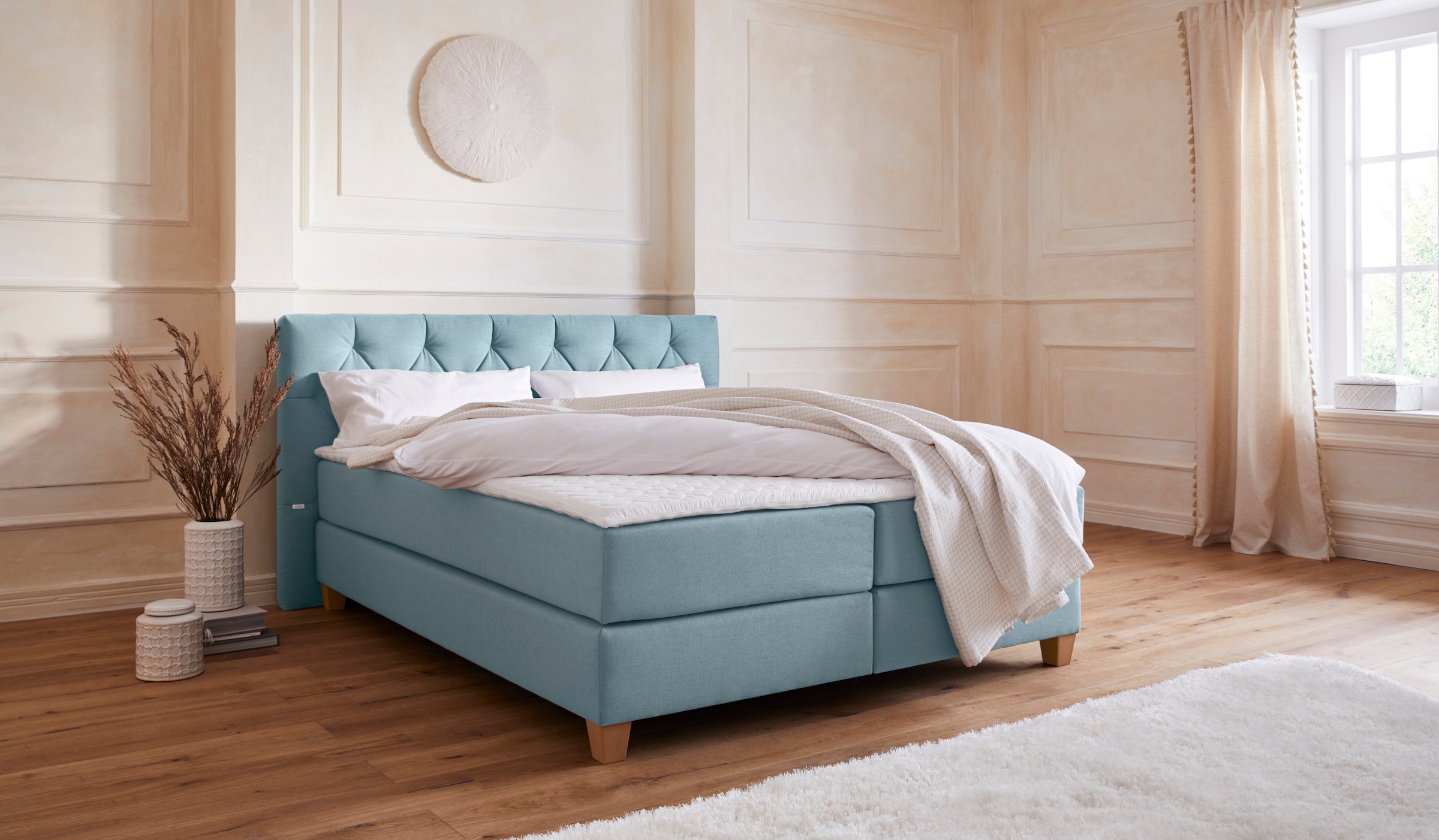 Home affaire Boxspringbett "Harmones", in 3 Breiten, Härtegrad auch im Mix günstig online kaufen