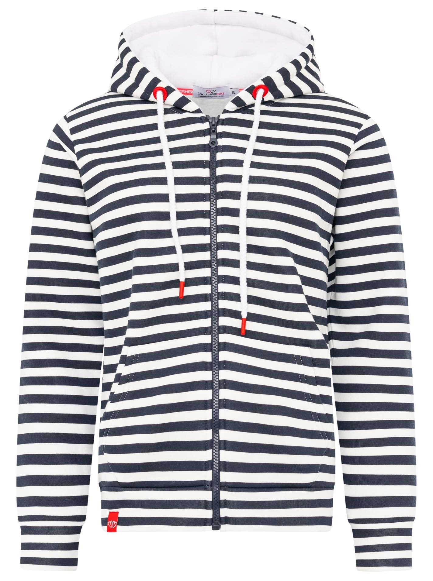 Zwillingsherz Kapuzensweatjacke ""Streifen Strandglück"", gestreifte Hoodie günstig online kaufen