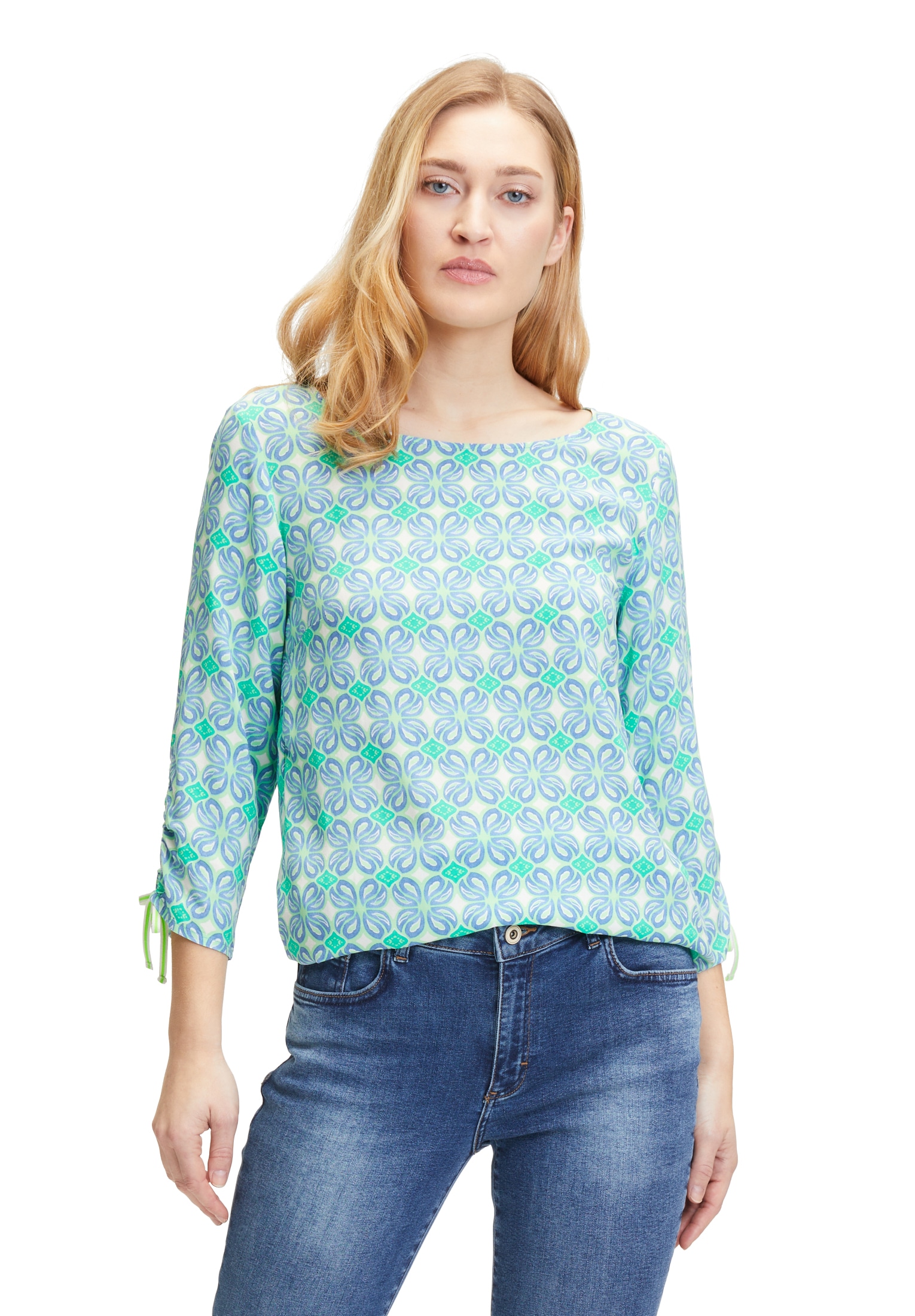 Cartoon Schlupfbluse "Cartoon Casual-Bluse mit Muster"