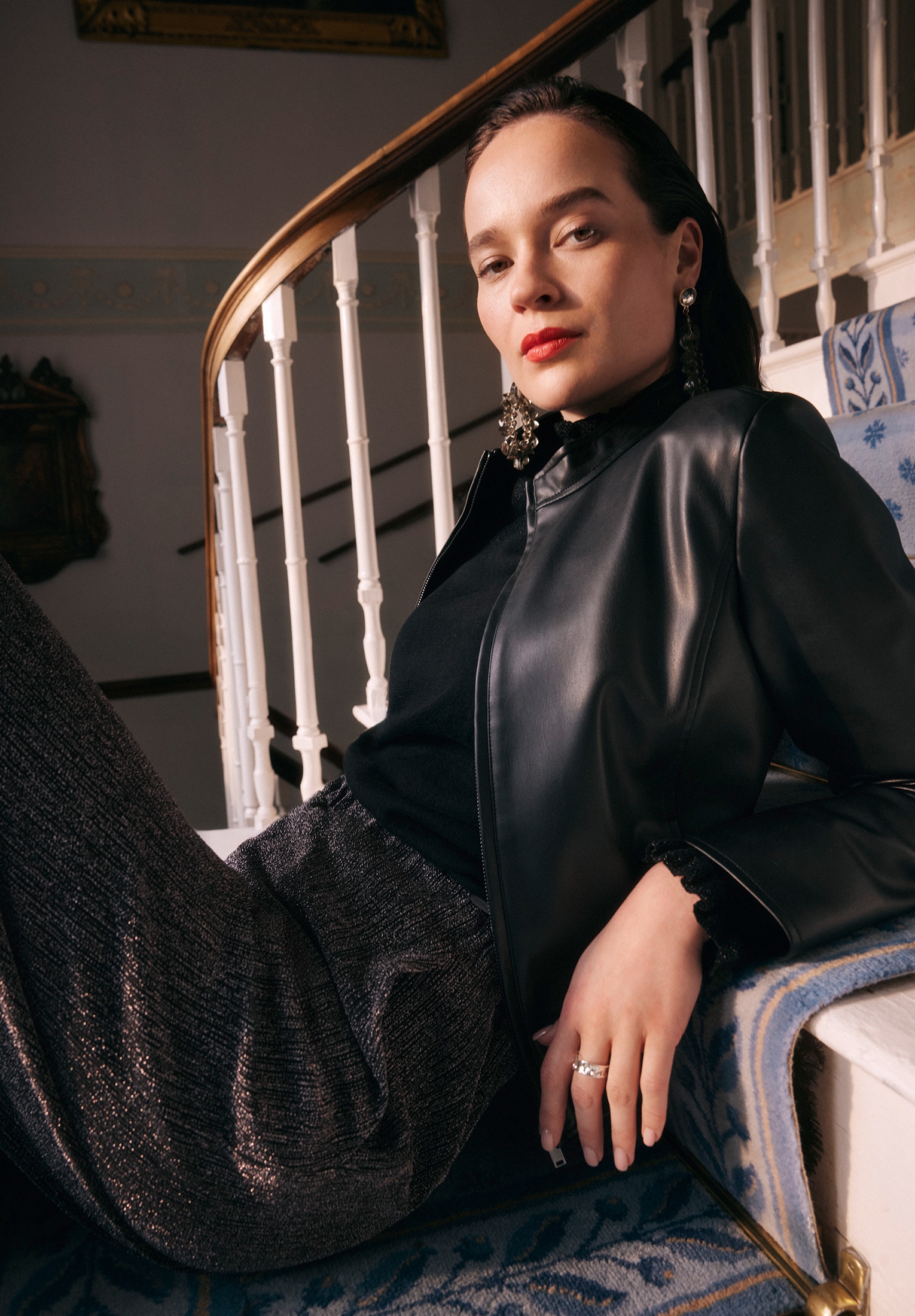 Betty&Co Jackenblazer »Betty & Co Bikerjacke mit Stehkragen«, Nahtführung