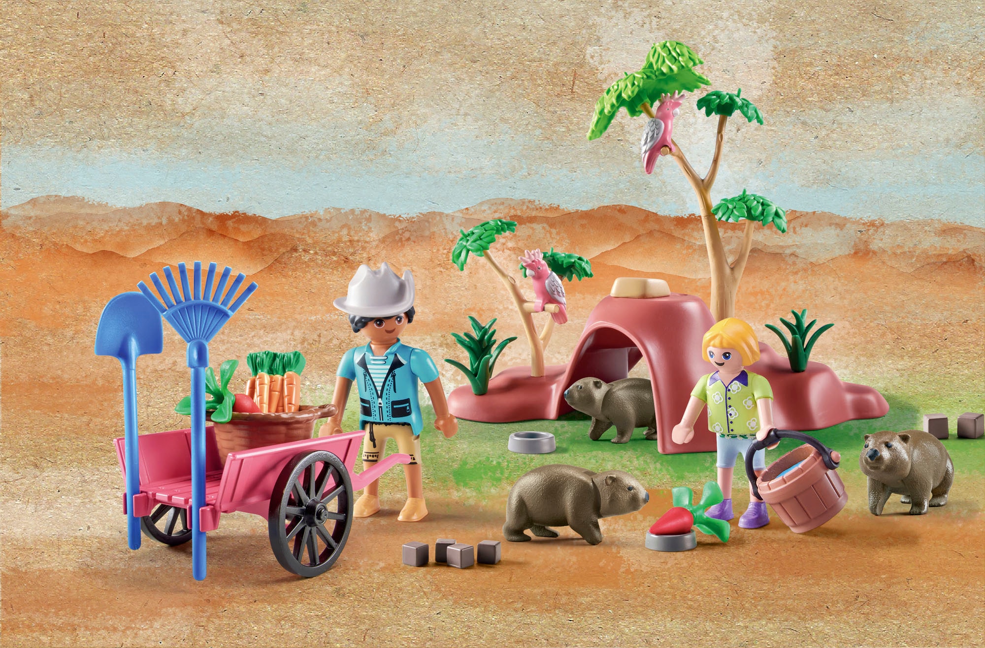 Playmobil® Konstruktions-Spielset »Wombat Unterschlupf (71625), Wiltopia« Made in Germany