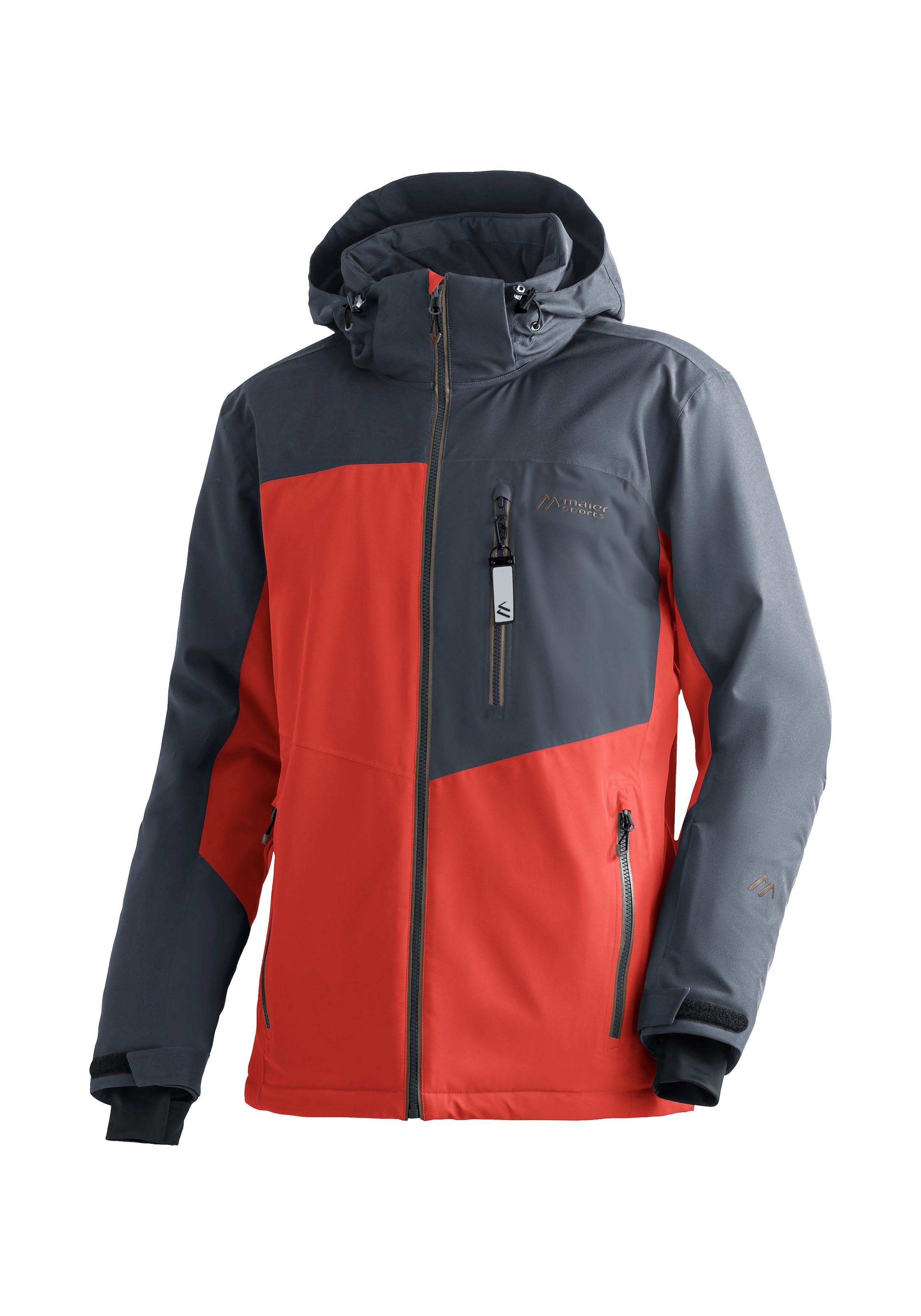 Maier Sports Skijacke "Oravice", Herren Winterjacke mit RV-Taschen und Kapuze, wasserdicht