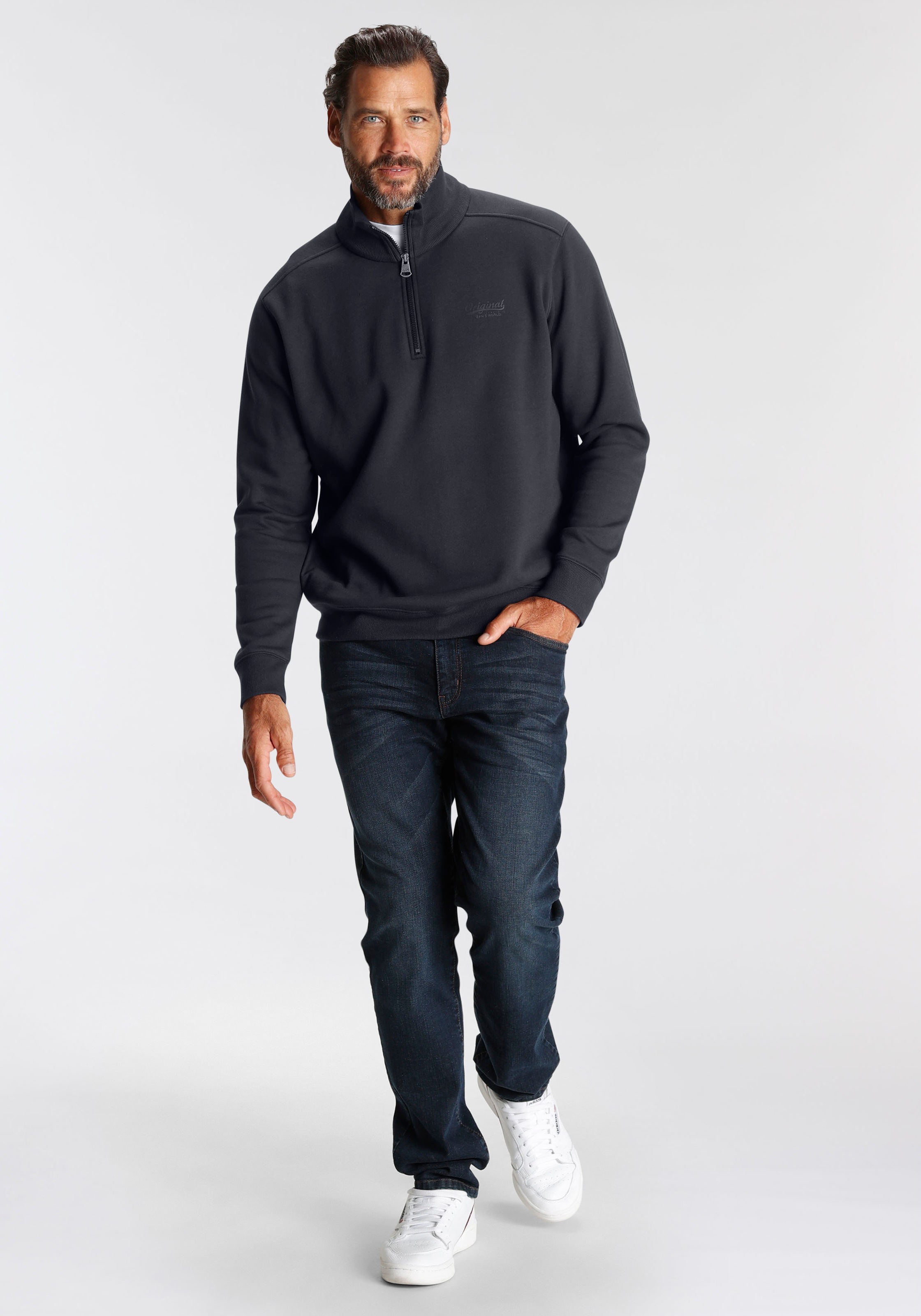 Thumbnail - Mans World Sweatshirt, lange Ärmel, mit sportlichem Print