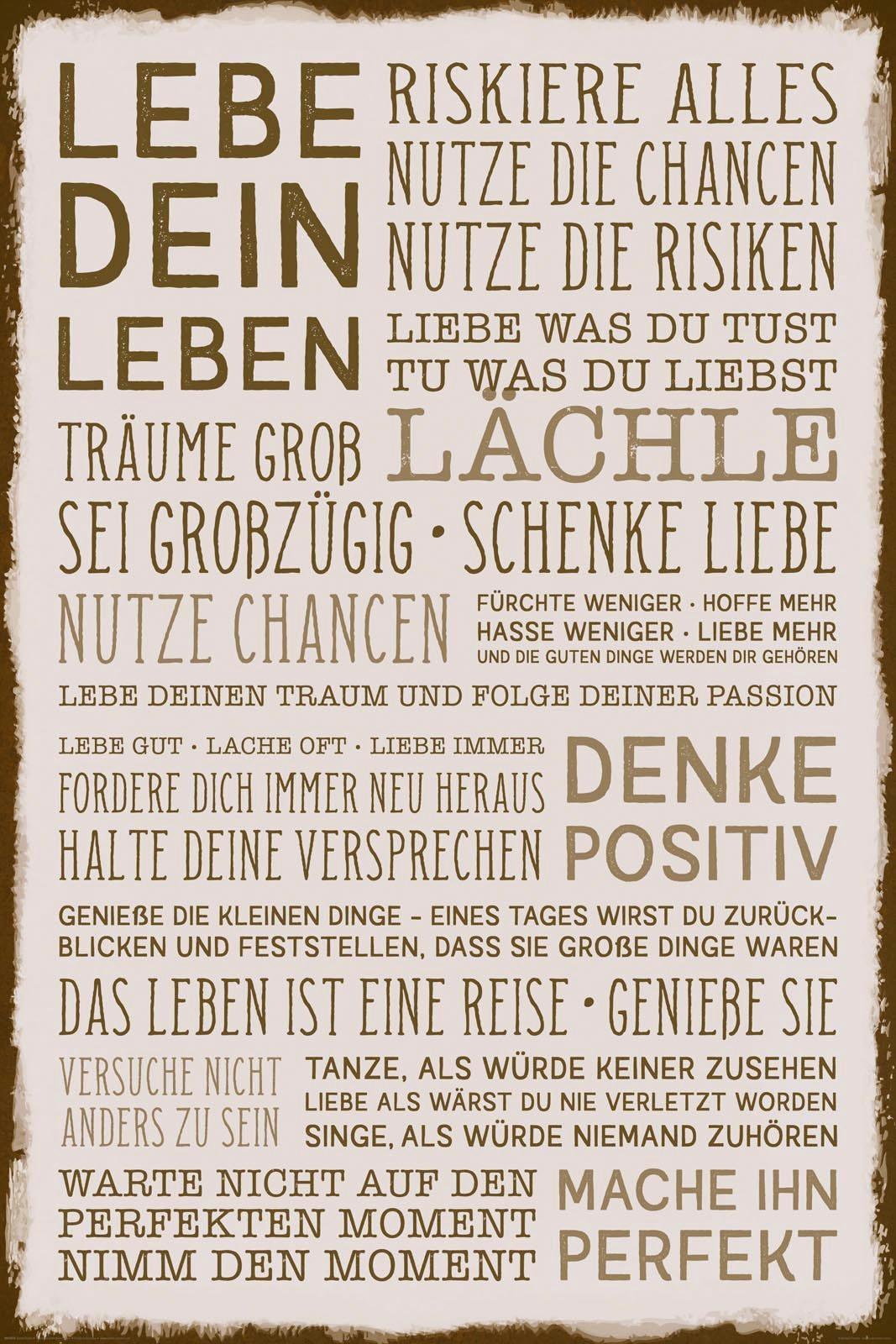 Reinders Deco-Panel "Denke positiv" günstig online kaufen