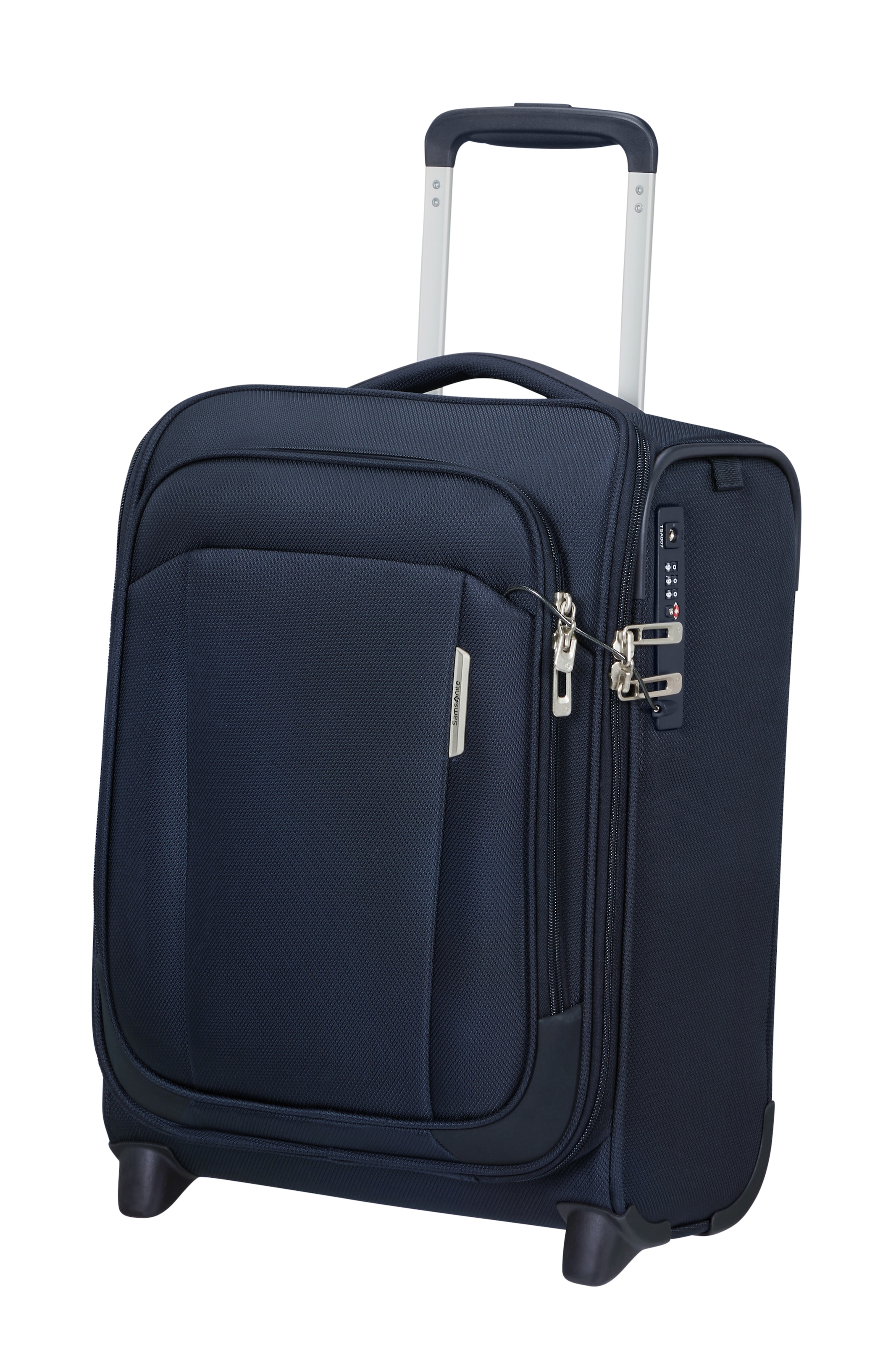 SAMSONITE Weichgepäck-Trolley "RESPARK 45 cm", blau, Polyester, Koffer, mit Laptopfach, mit Packgurt und Reißverschlussfach