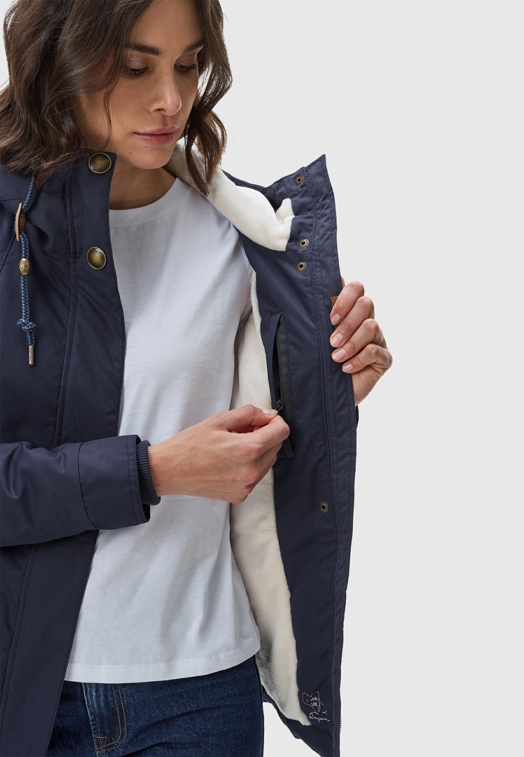 Ragwear Winterjacke »Monade«, mit Kapuze, Damen Winterparka mit Kapuze und m. Fleece gefüttert