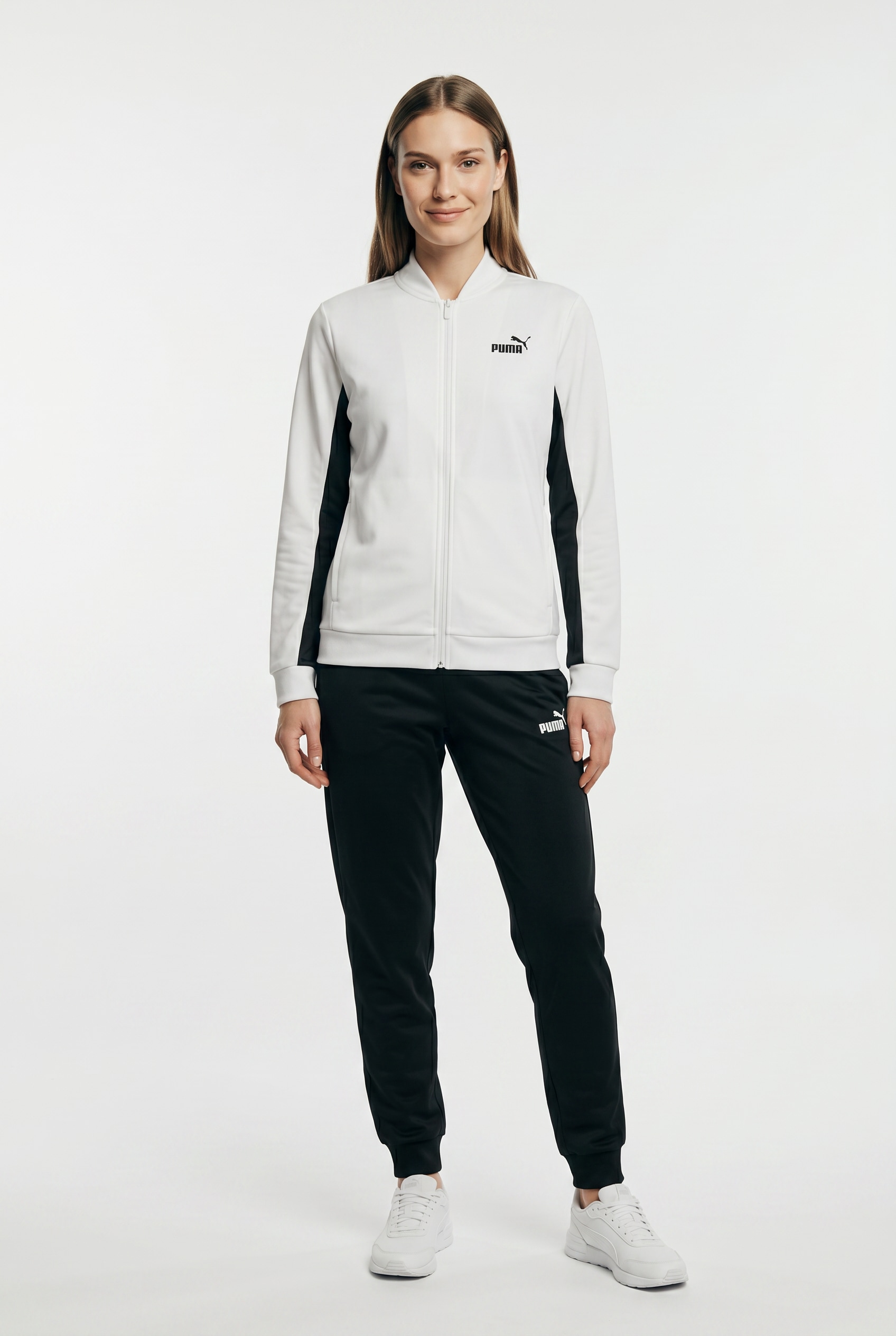 PUMA Trainingsanzug "POLY BASEBALL SUIT CL" 2 tlg. ohne Kapuze, aus Trikot-Material