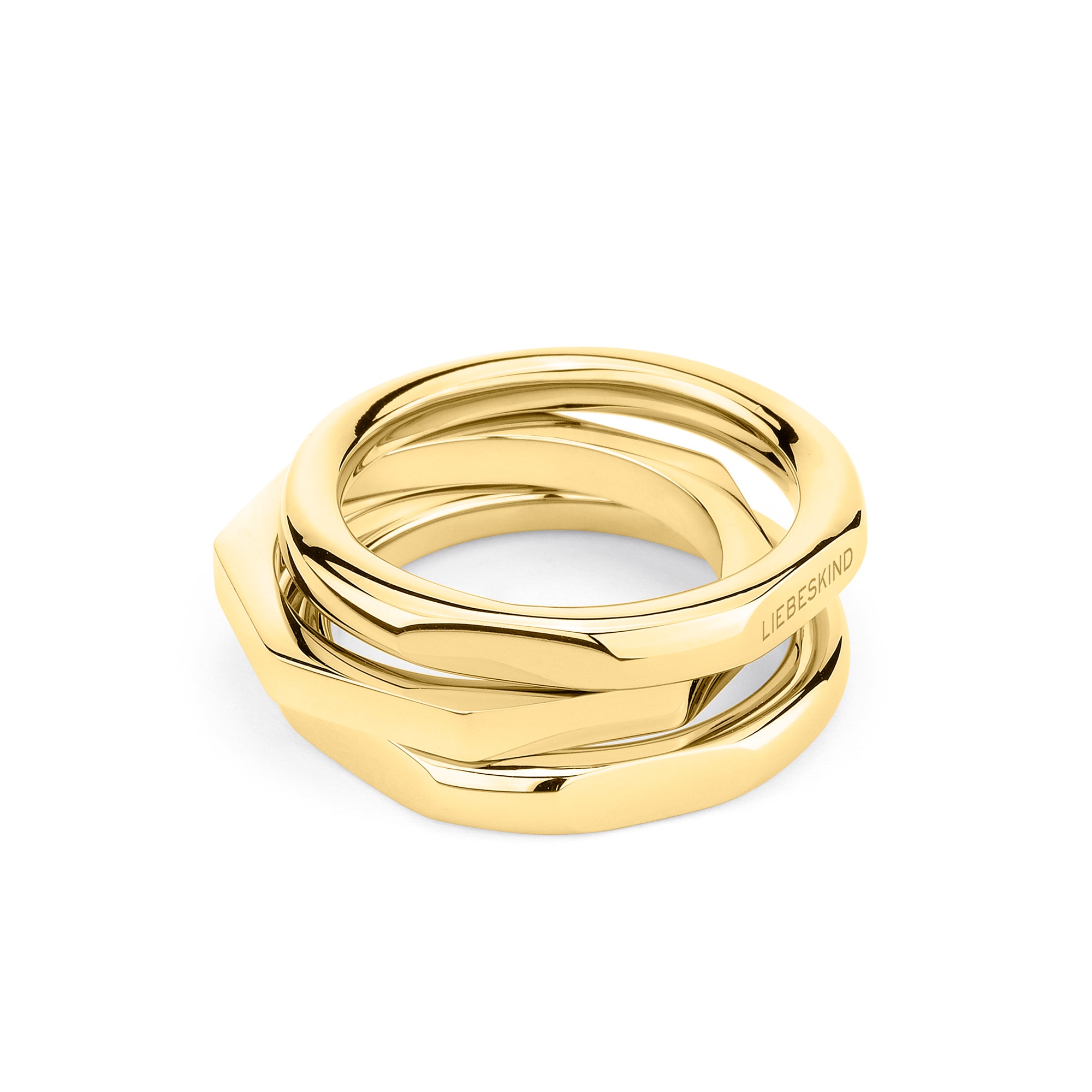 Liebeskind Berlin LJ-1496-R Ring Set Yellow Gold Size 58