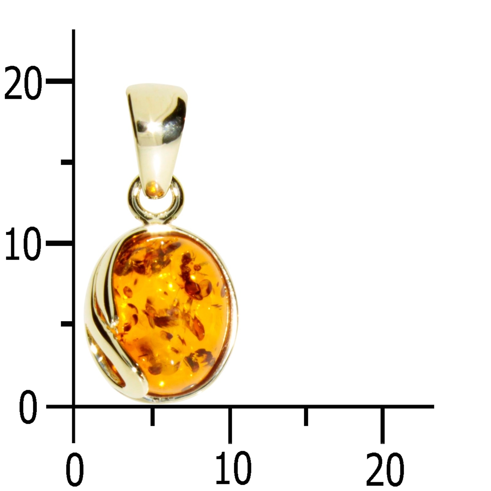 OSTSEE-SCHMUCK Kettenanhänger »- Melanie 20 mm - Gold 585/000 - Bernstein«