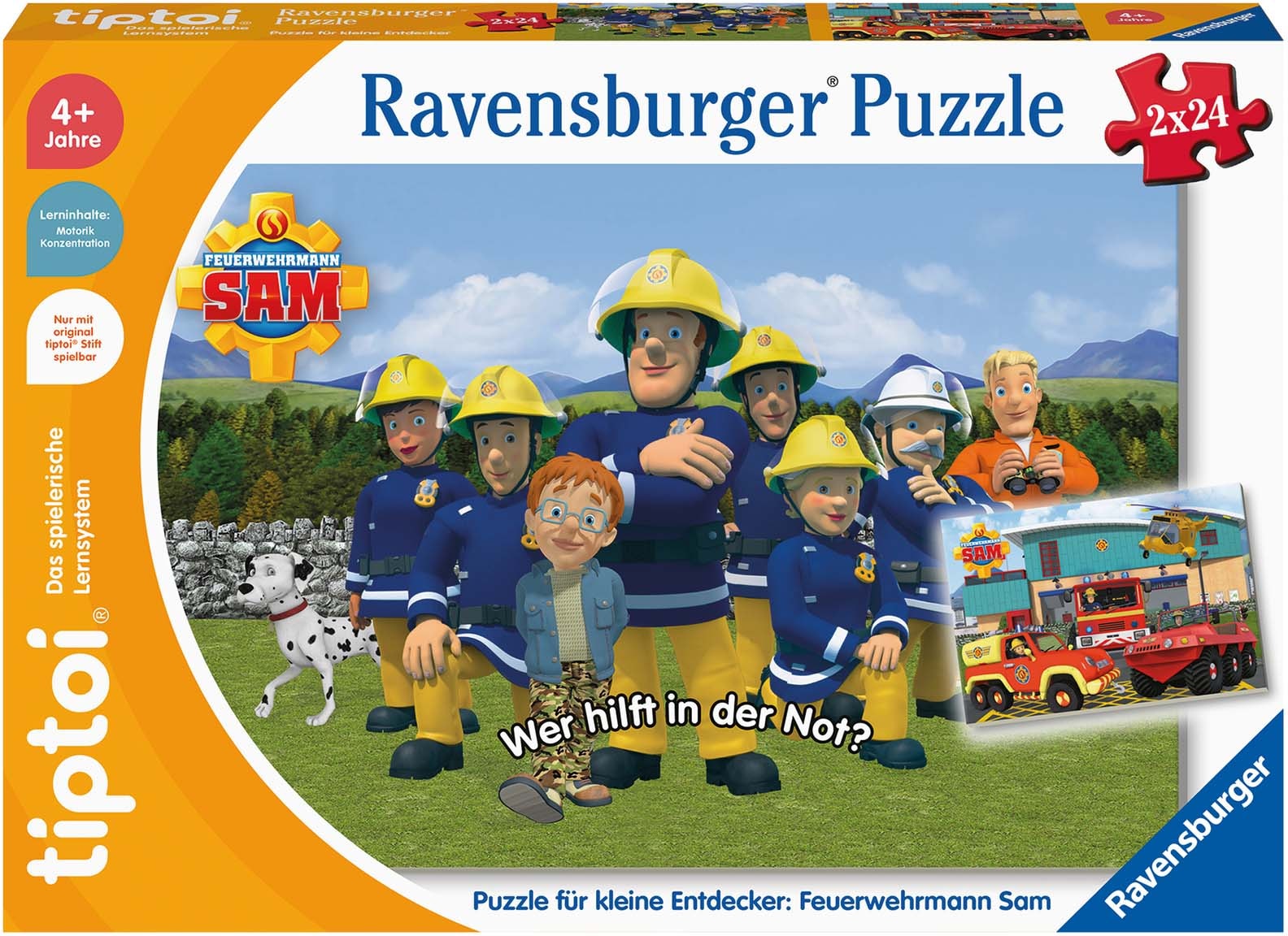 Ravensburger Puzzle »tiptoi® Puzzle für kleine Entdecker: Feuerwehrmann Sam«, Made in Europe, FSC® - schützt Wald - weltweit