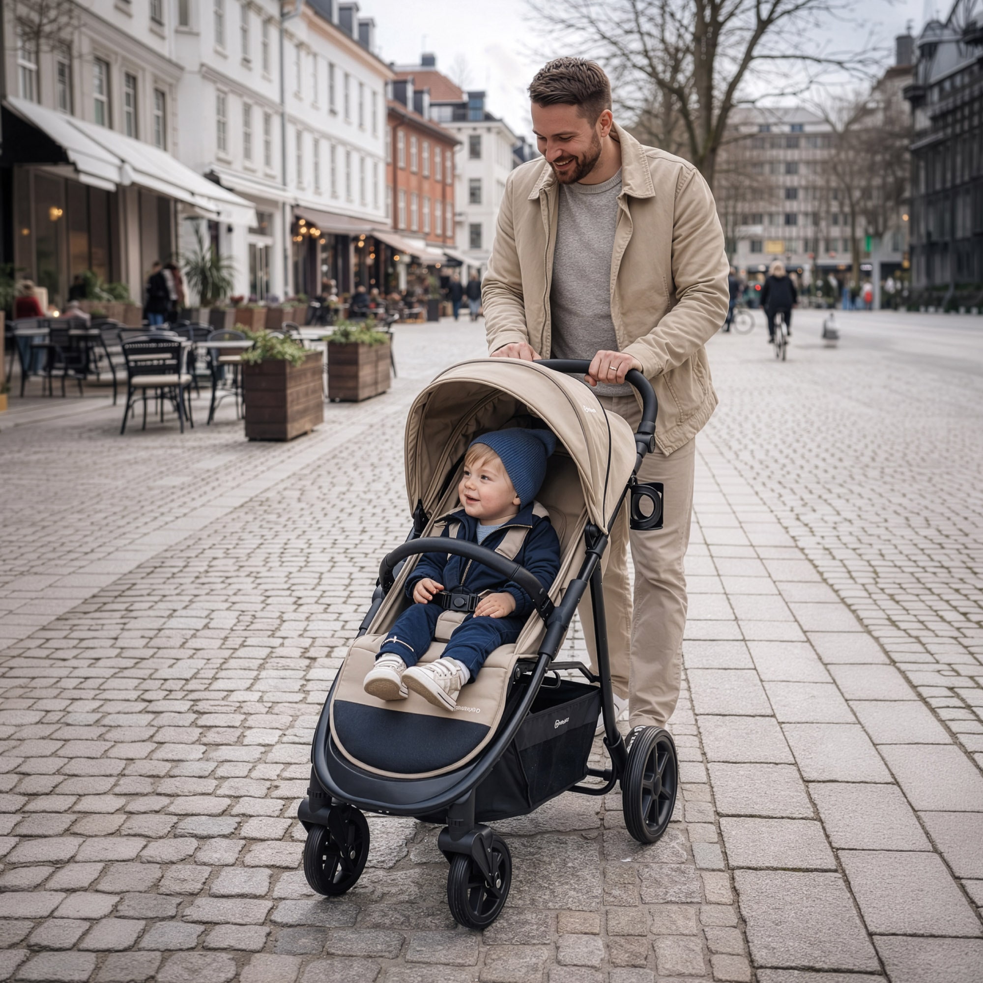 BabyGo Kombi-Kinderwagen »Evolution« 22 kg mit Babywanne, Babyschale, Wickeltasche und Sportsitz