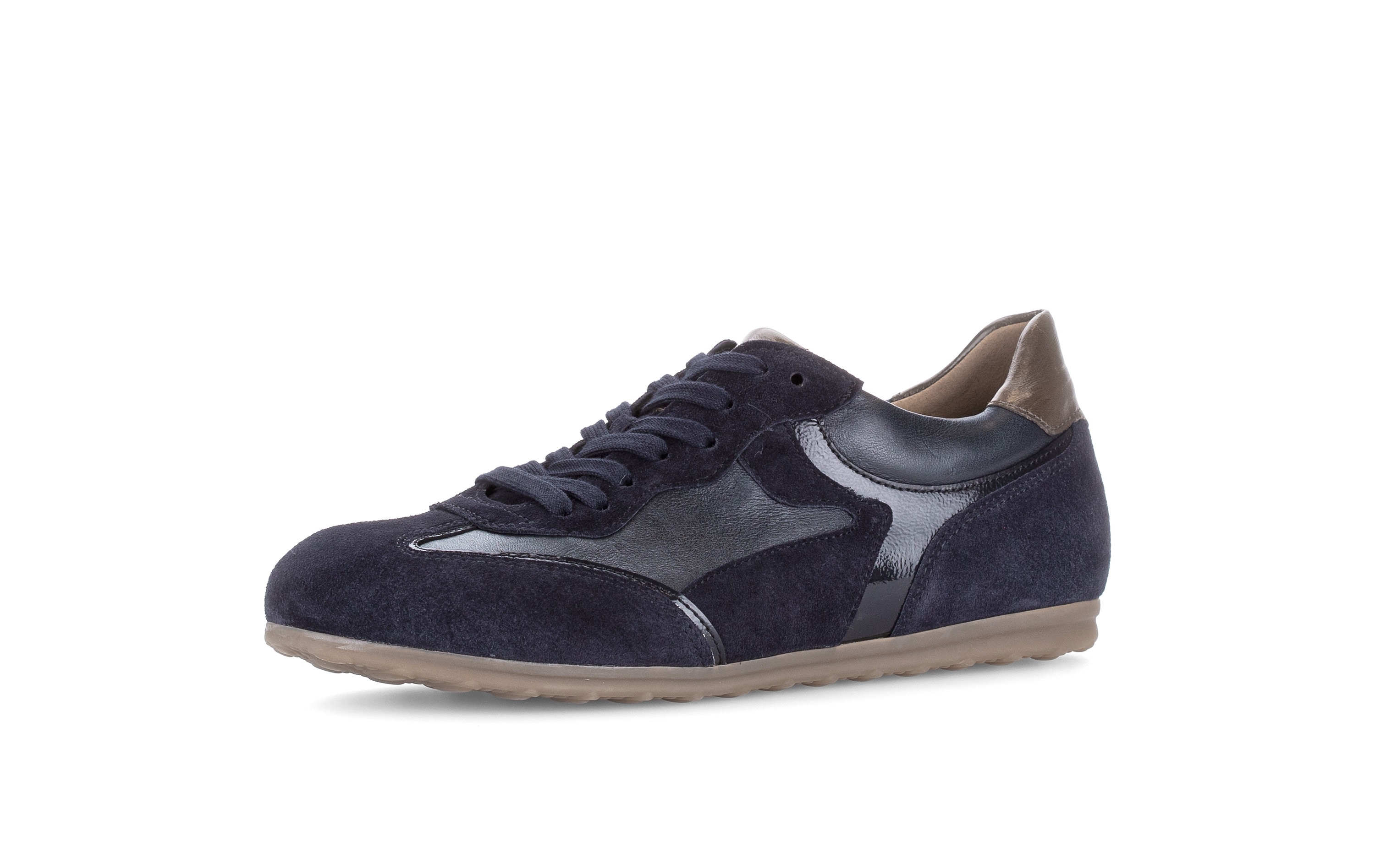 Gabor Sneaker Schnürschuh, Halbschuh mit modischen Kontrastbesätzen, G-Weite